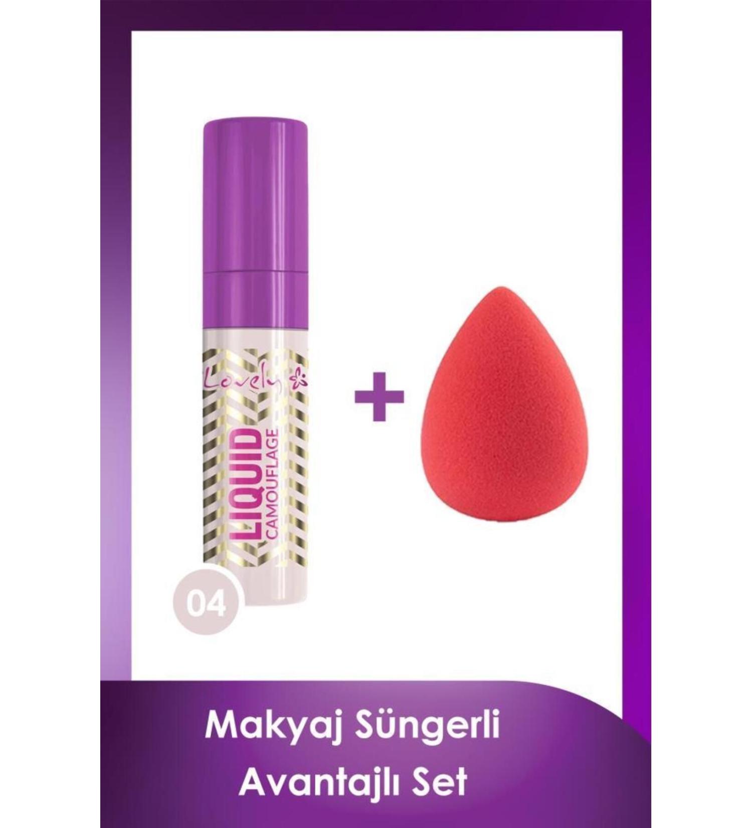 Lovely Camouflage Liquid Concealer No:4 + makeup sponge