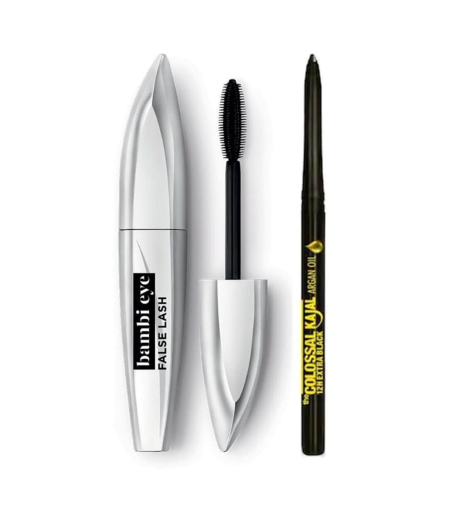 L'Oreal Paris Loreal Ceylan Eye Effect Black Mascara + Maybelline Kajal Eye Pencil - Buy Online on GoSupps.com