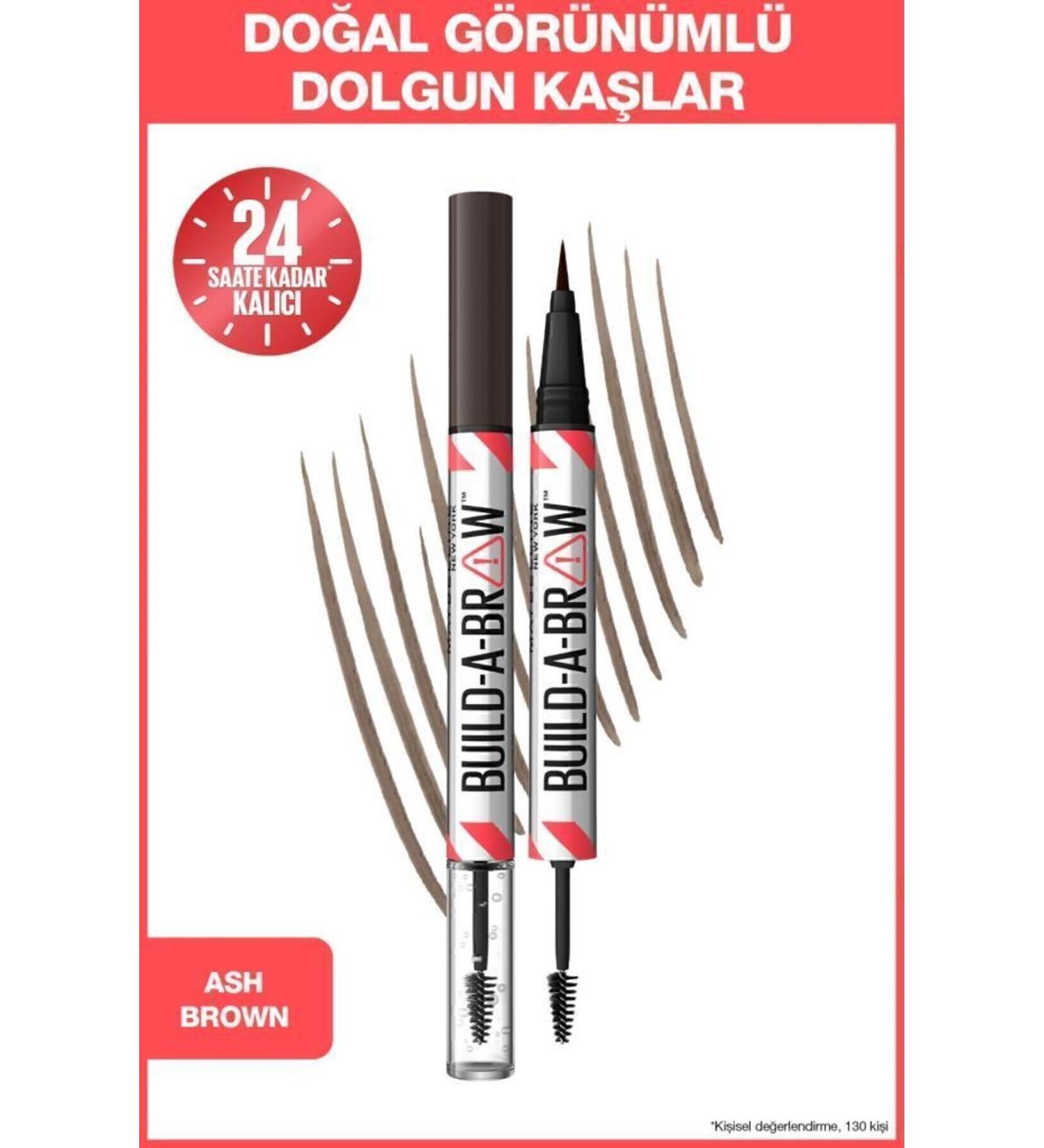 Maybelline New York Build a Brow 2in1 Eyebrow Pencil and Gel Ash Brown - Buy Online on GoSupps.com