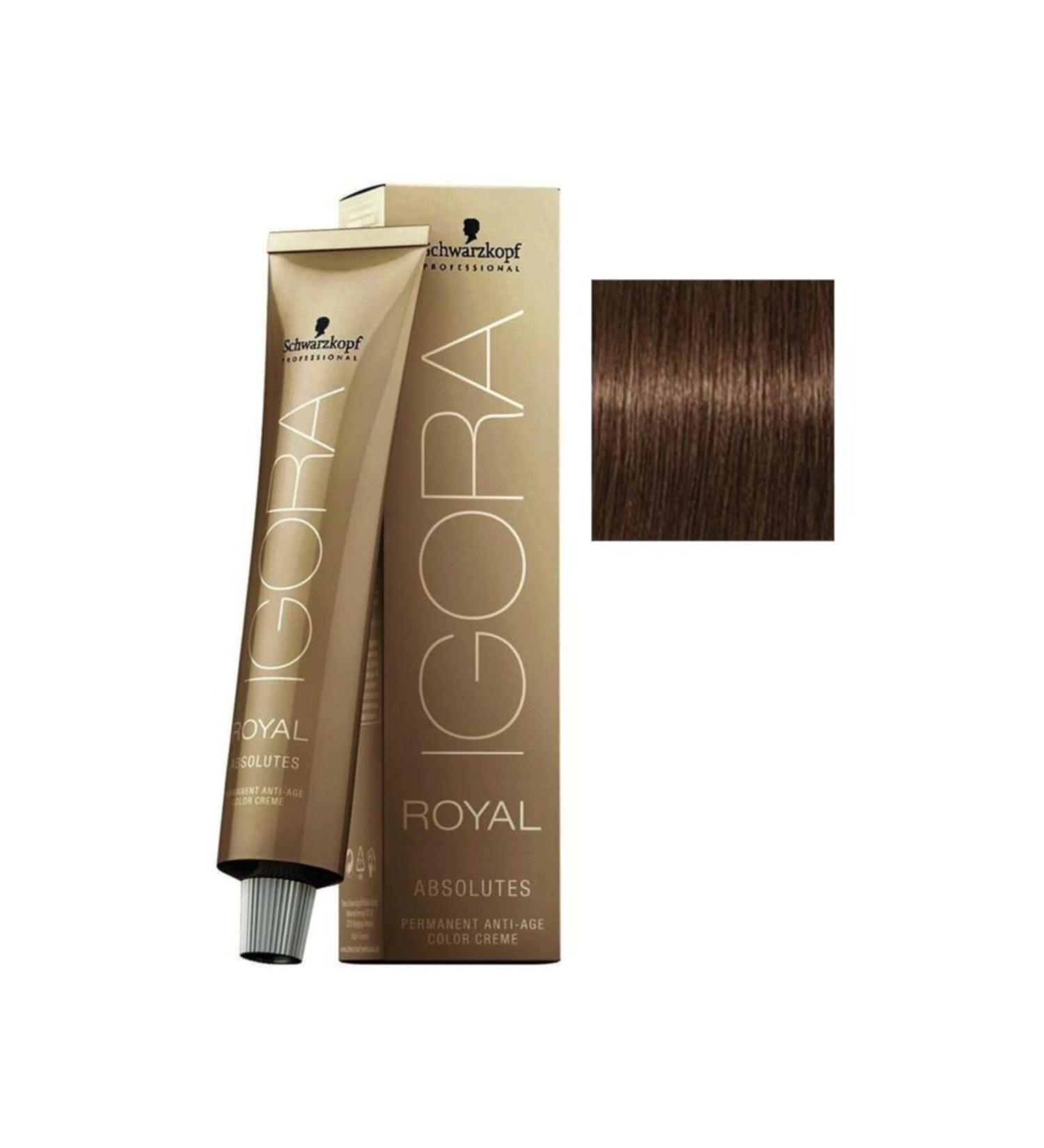 Igora 2 Pieces Royal Absolutes 5-60 Light Brown Natural Chocolate Hair Dye (original)