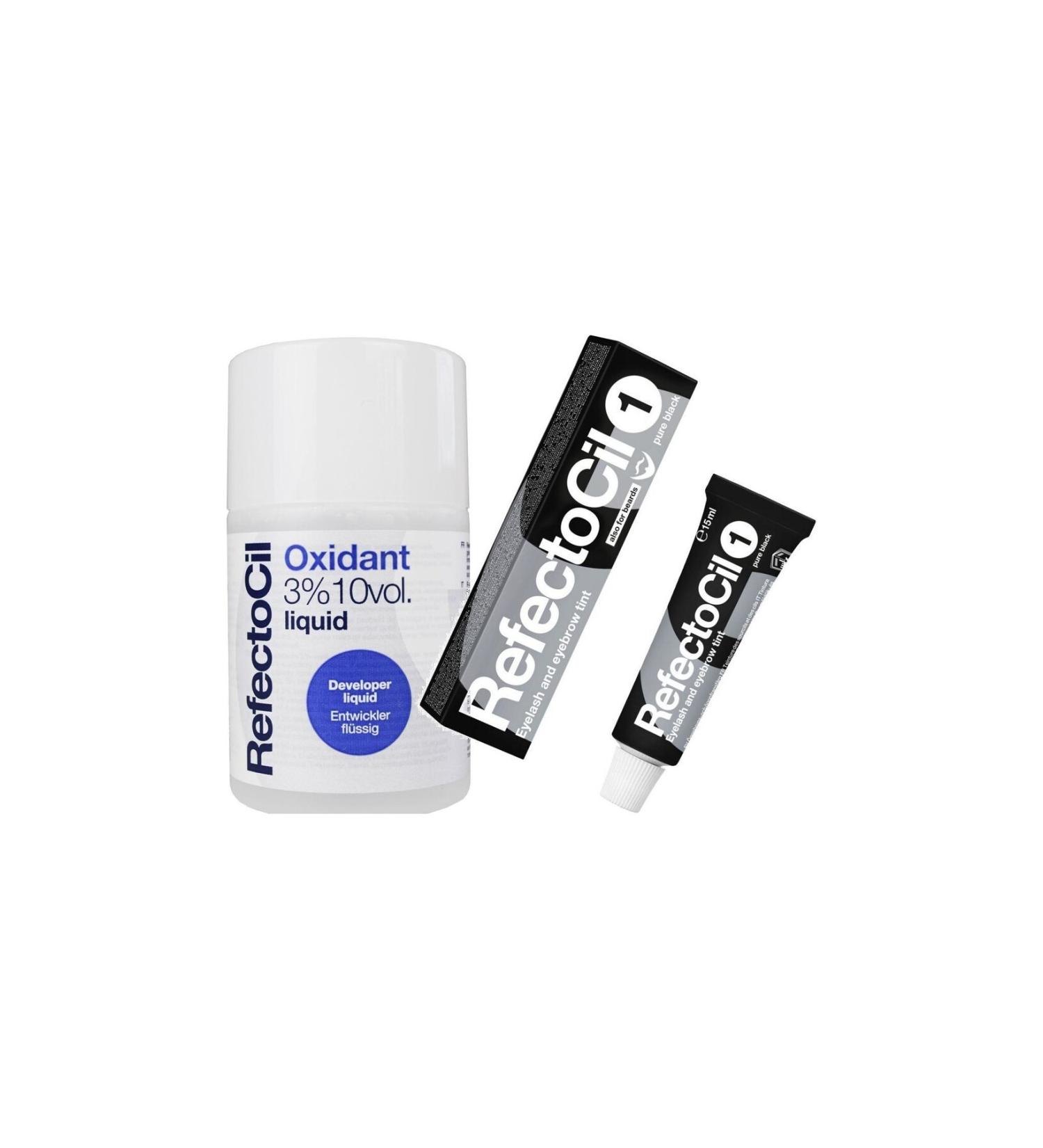 sommeow Refectocil Eyebrow Eyelash Dye No: 1 Black 15 ml Oxidant 100 ml