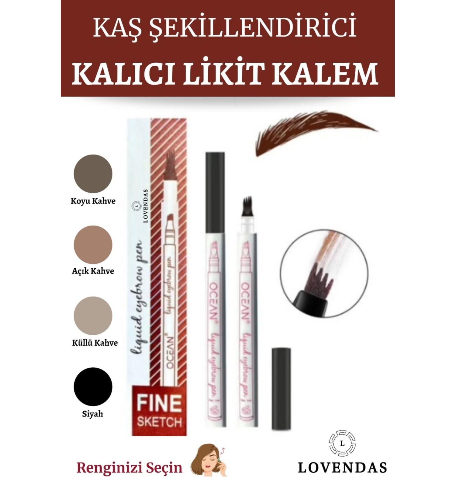 Lovendas Permanent Liquid Eyebrow Shaping Pencil - 24 hours water resistant - Eyebrow Pencil