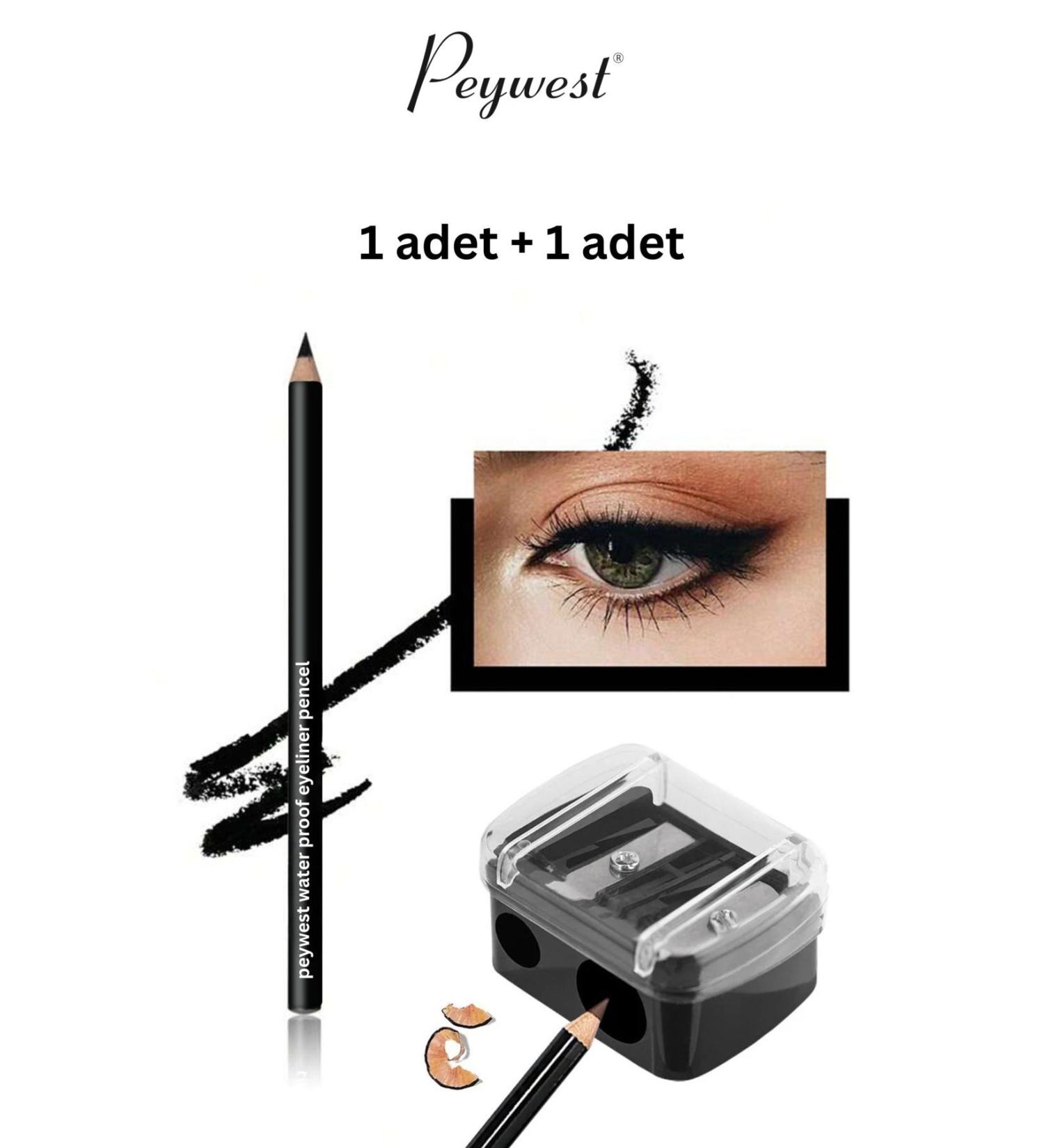 PEYWEST 2-Piece Eye Makeup Set (BLACK WATERPROOF EYELINER EYE LINK PRO MAKEUP PENCIL SHARPEN SET) - Buy Online on GoSupps.com