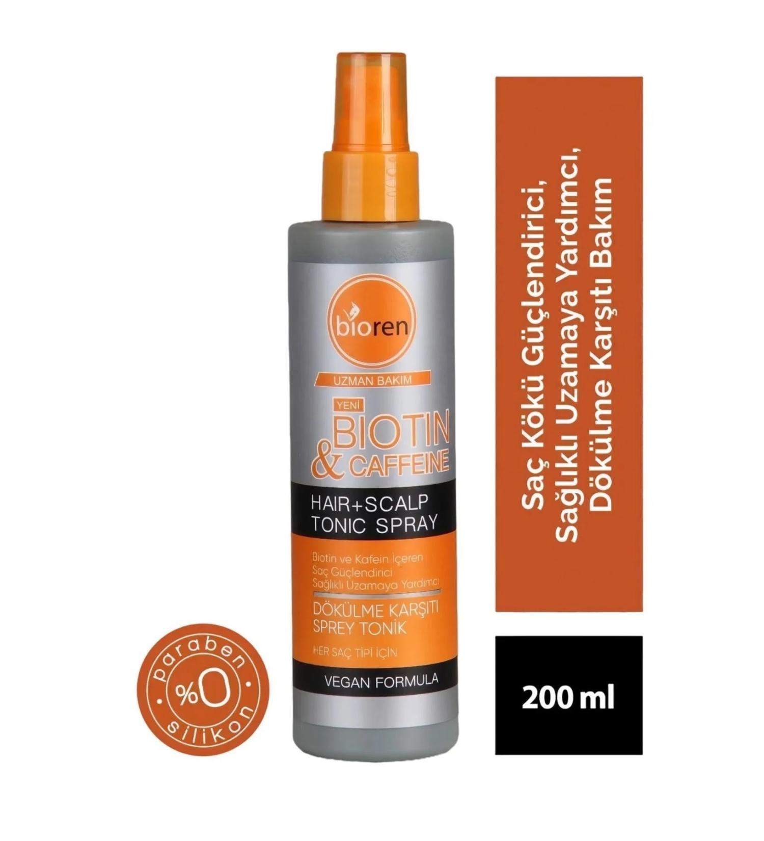 Bioren Scalp Strengthening Anti-Loss Hair Tonic Containing Biotin Caffeine and Rosemary Water