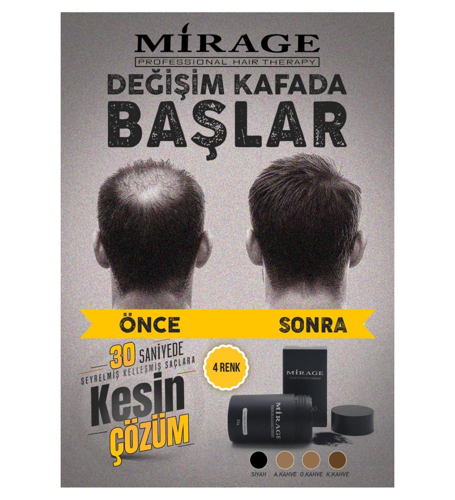 Mirage Hair Fiber Black 22gr - Buy Online on GoSupps.com