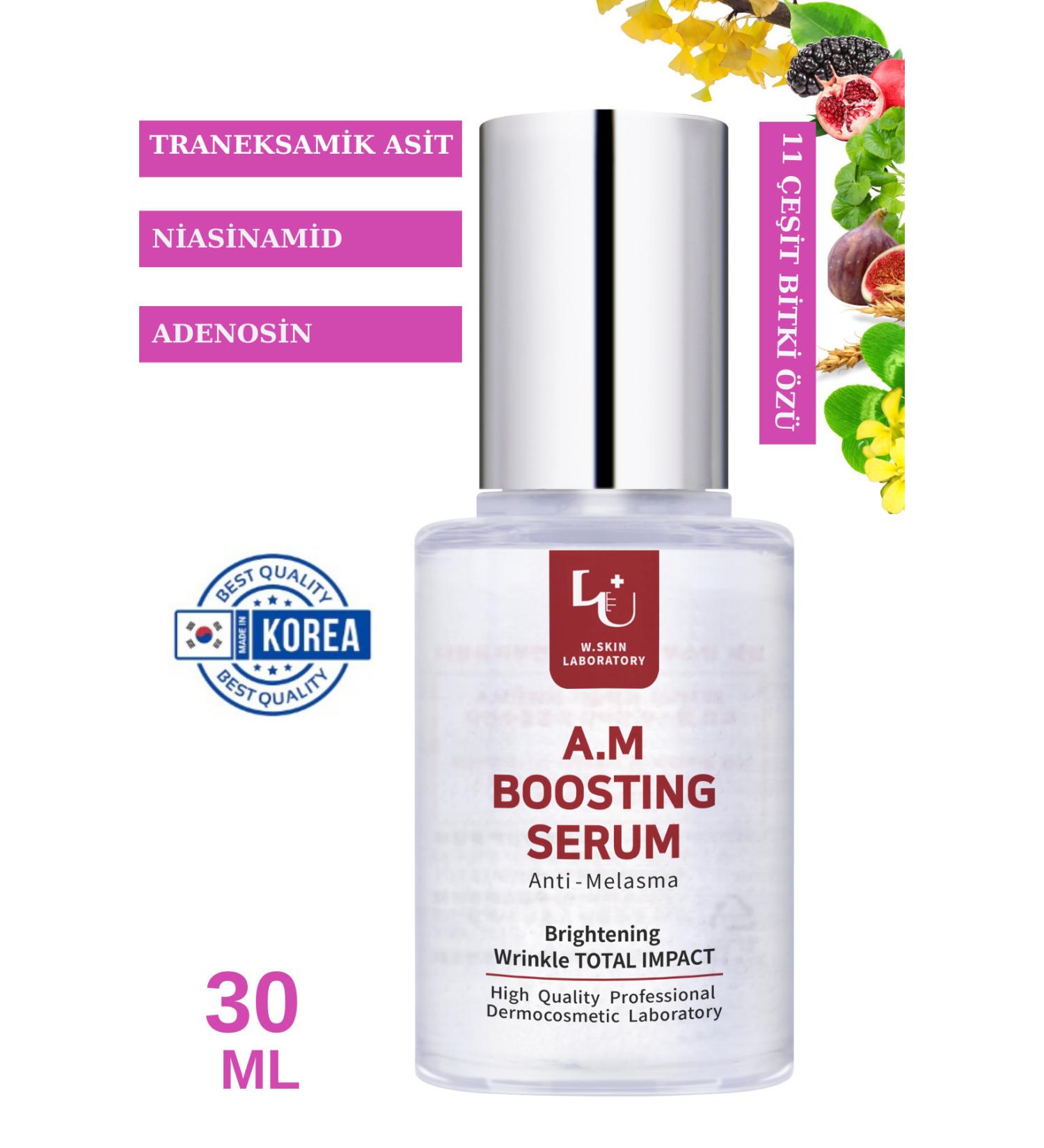 W. Skin Laboratory Boosting Serum Anti-Blemish + Anti-Aging Whitening Serum Containing Niacinamide Tranexamic Acid Adenosine - Buy Online on GoSupps.com