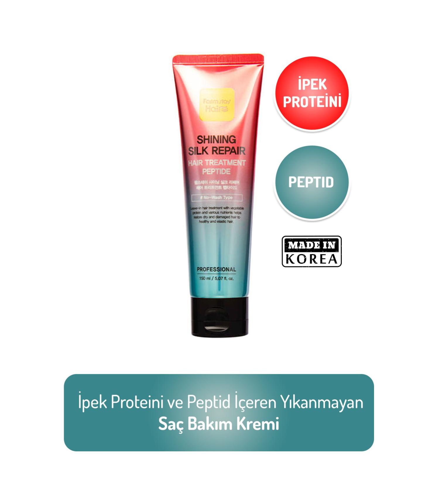 Farmstay Silk Protein and Peptide Leave-In Hair Care Cream 150 ml