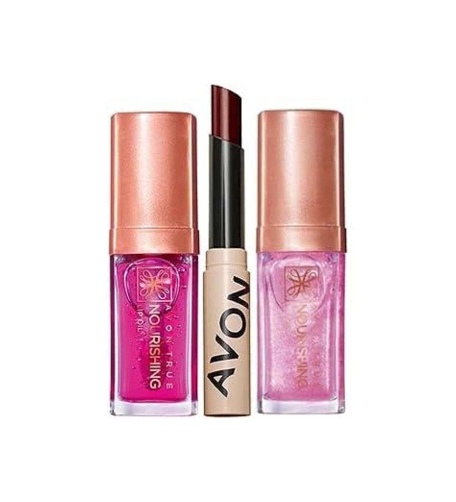 Avon True Nourishing Lip Oil and Plum Tinted Lip Balm Duo Set