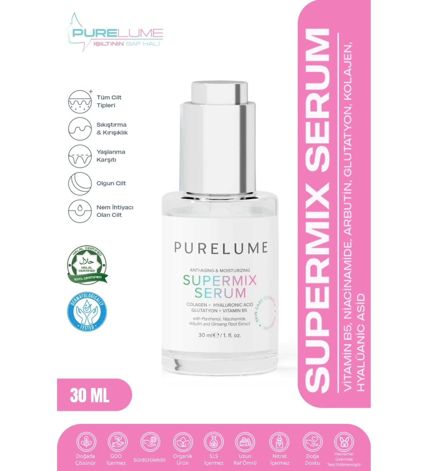 Pure Lume PURELUME SUPER MIX BOTOX EFFECTIVE SKIN FIRMING CARE SERUM 30 ml - Buy Online on GoSupps.com