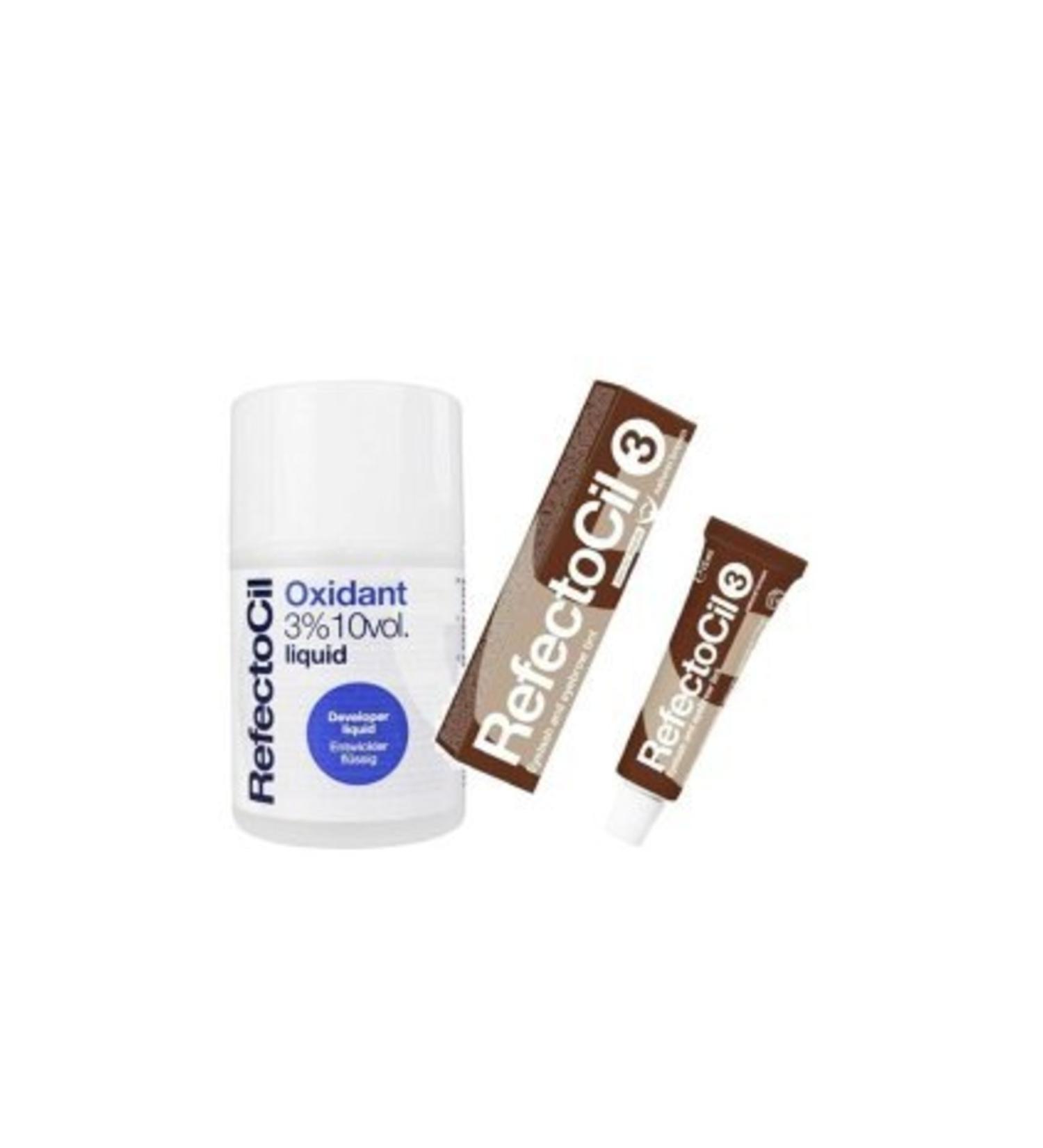 Refectocil Eyebrow Eyelash Dye No: 3 Brown 15 Ml + Oxidant 100 Ml .gk Eyebrow Dye129