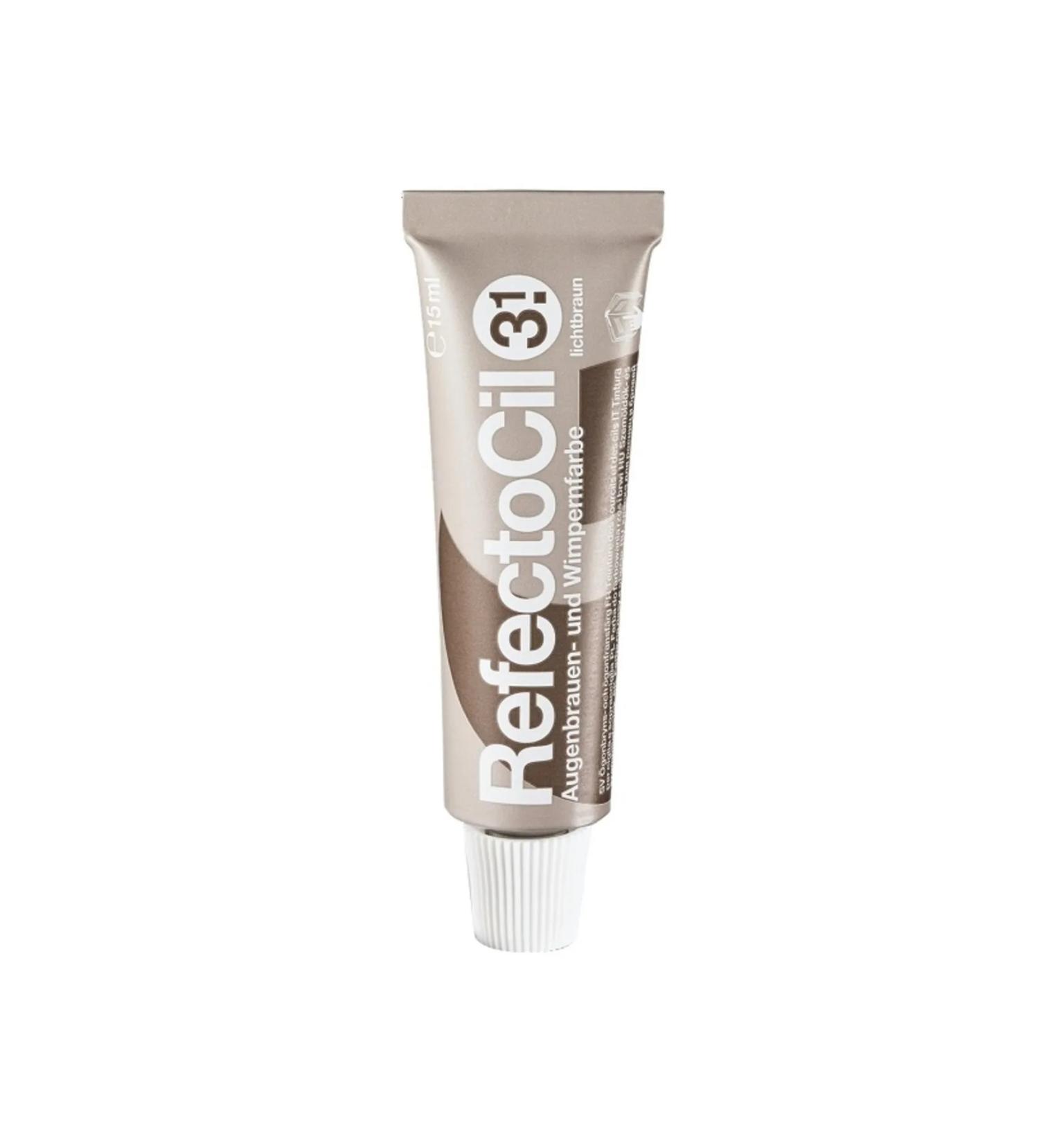Refectocil Eyebrow and Eyelash Dye that Completely Covers the Whites No:3.1 Light Brown 15 ML