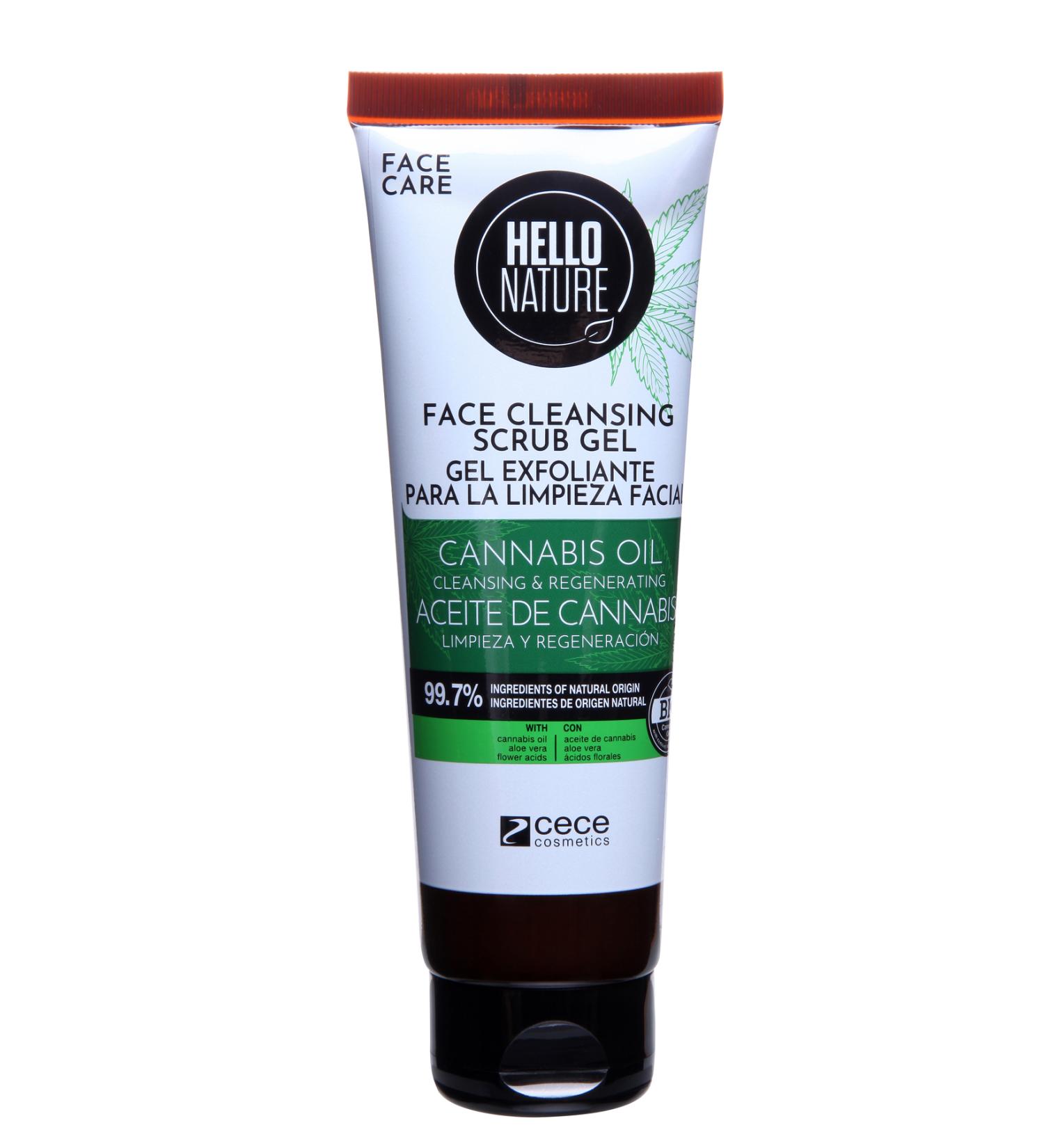 HELLO NATURE Hemp Oil Facial Cleansing & Renewing Peeling Gel 125 ml