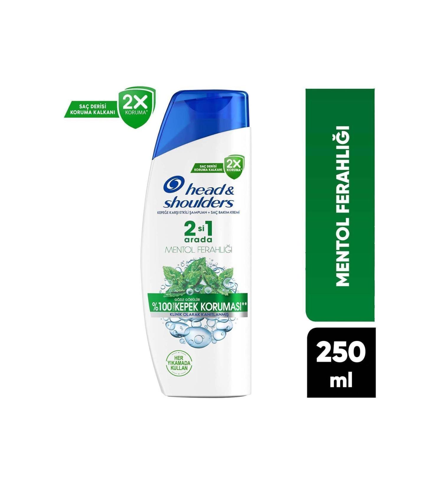 Head And Shoulders Shampoo Menthol Freshness 2in1 250 ml - Buy Online on GoSupps.com