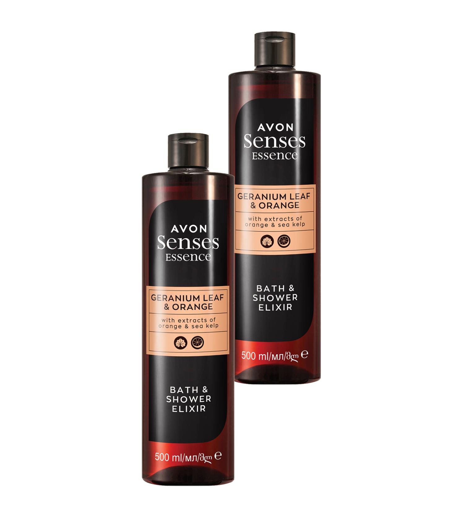 Avon Senses Essence Geranium Leaf and Partakal Scented Shower Gel 500 Ml. Set of Two - Buy Online on GoSupps.com