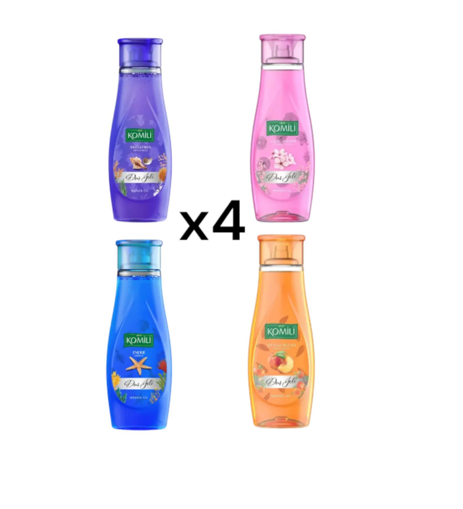Komili Shower Gel 500 ml Mixed Package 4 Pieces - Buy Online on GoSupps.com
