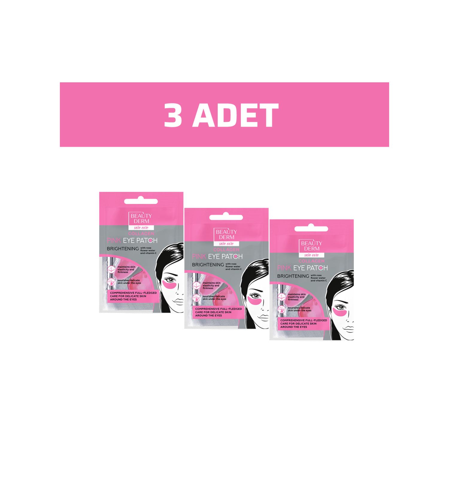 BEAUTY DERM Under Eye Mask Pink Vitamin C and Brightening Feature 3 Pieces - Buy Online on GoSupps.com