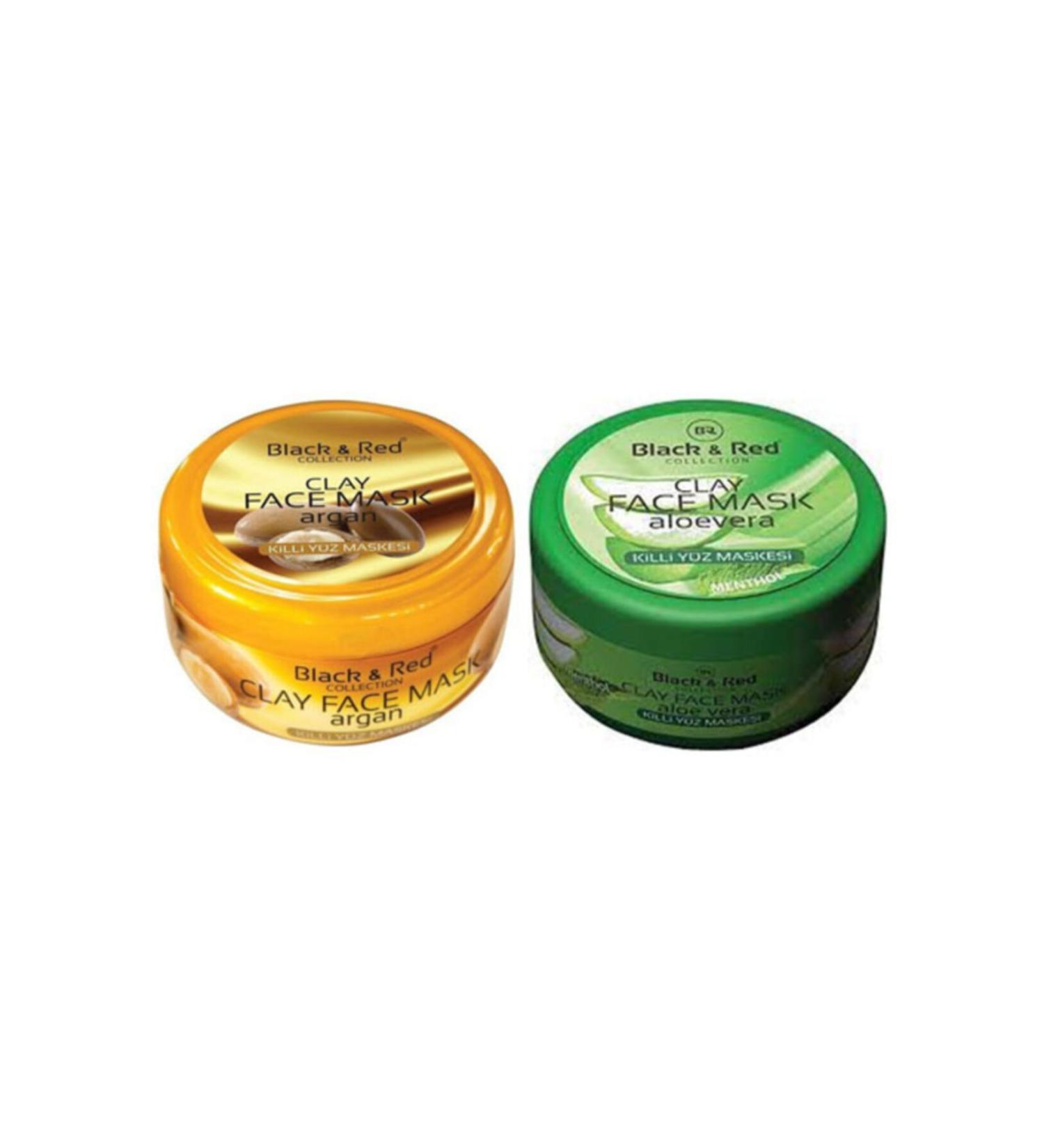 BLACK &red Aloe Vera Clay Face Mask 400 Gr