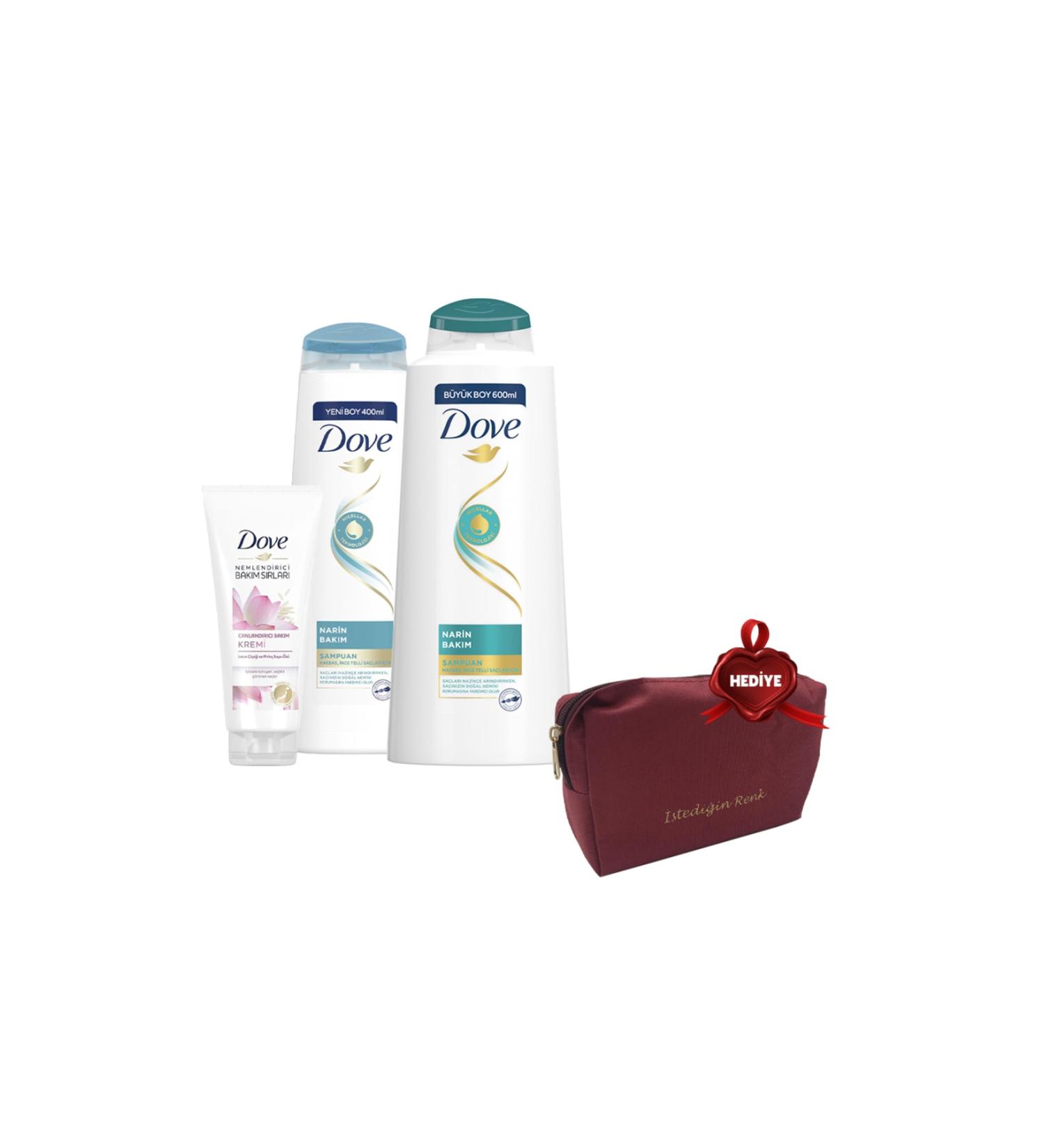 Dove Shampoo 600 Ml 400 Ml and Hair Conditioner Lotus 170 Ml Gift Bag
