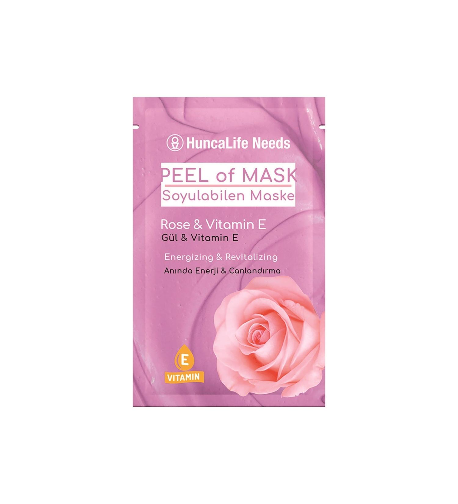 Huncalife Needs Peel Off Face Mask with Rose and Vitamin E 10 ml