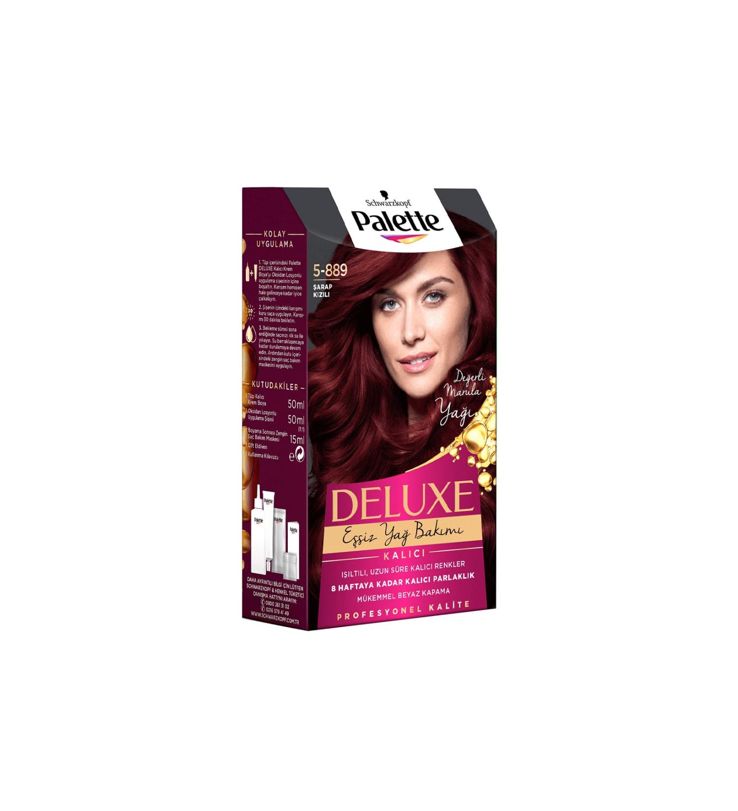 Palette Deluxe Hair Dye 5-889 Wine Red
