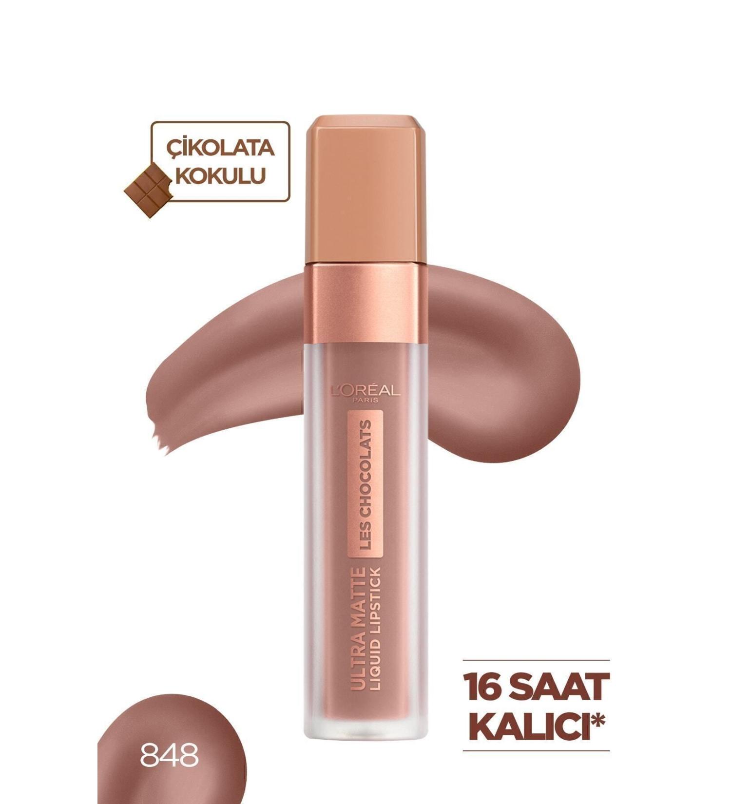 L'Oreal Paris Liquid Matte Lipstick - Les Chocolats Ultra Matte Liquid Lipstick 848 Dose Of Cocoa 3600523643950