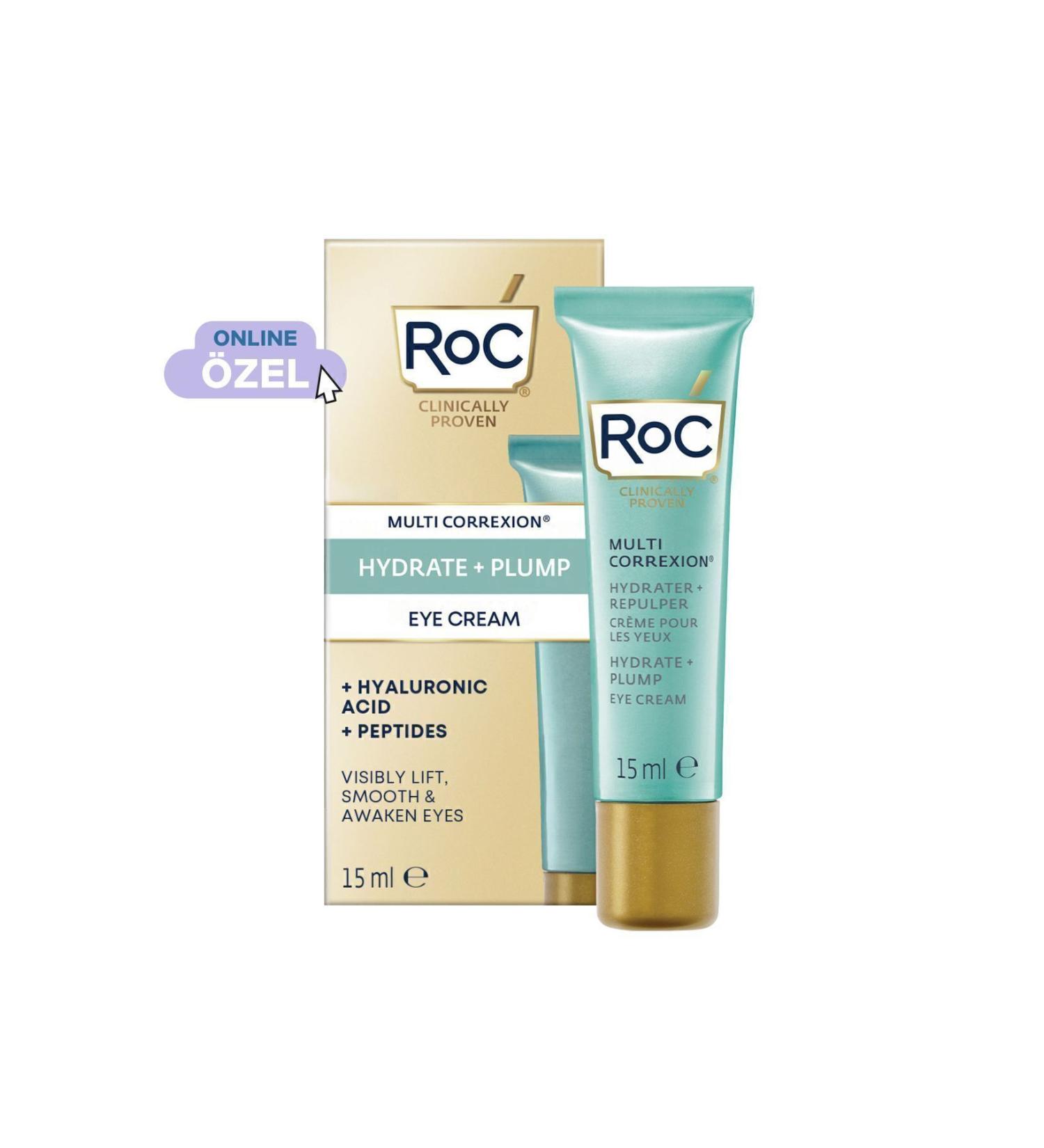 Roc Multi Correxion Hydrate + Plump Eye Cream 15ml - Buy Online on GoSupps.com