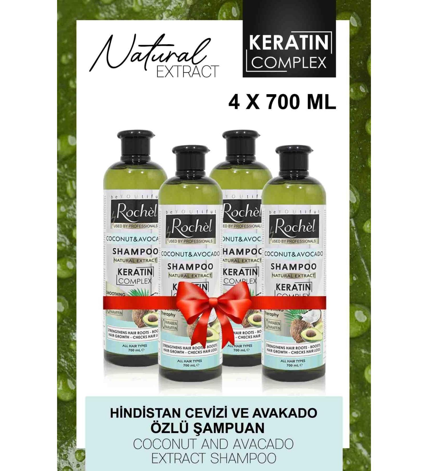 Rochel COCONUT AND AVOCADO EXTRACT ADVANTAGEOUS QUAD SHAMPOO SET (4 X 700ML)