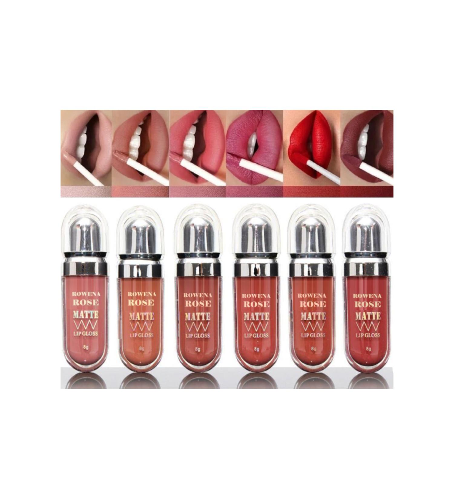 ROWENAROSE 6-Piece Matte Lipstick Set Coffee Tones Series - Buy Online on GoSupps.com