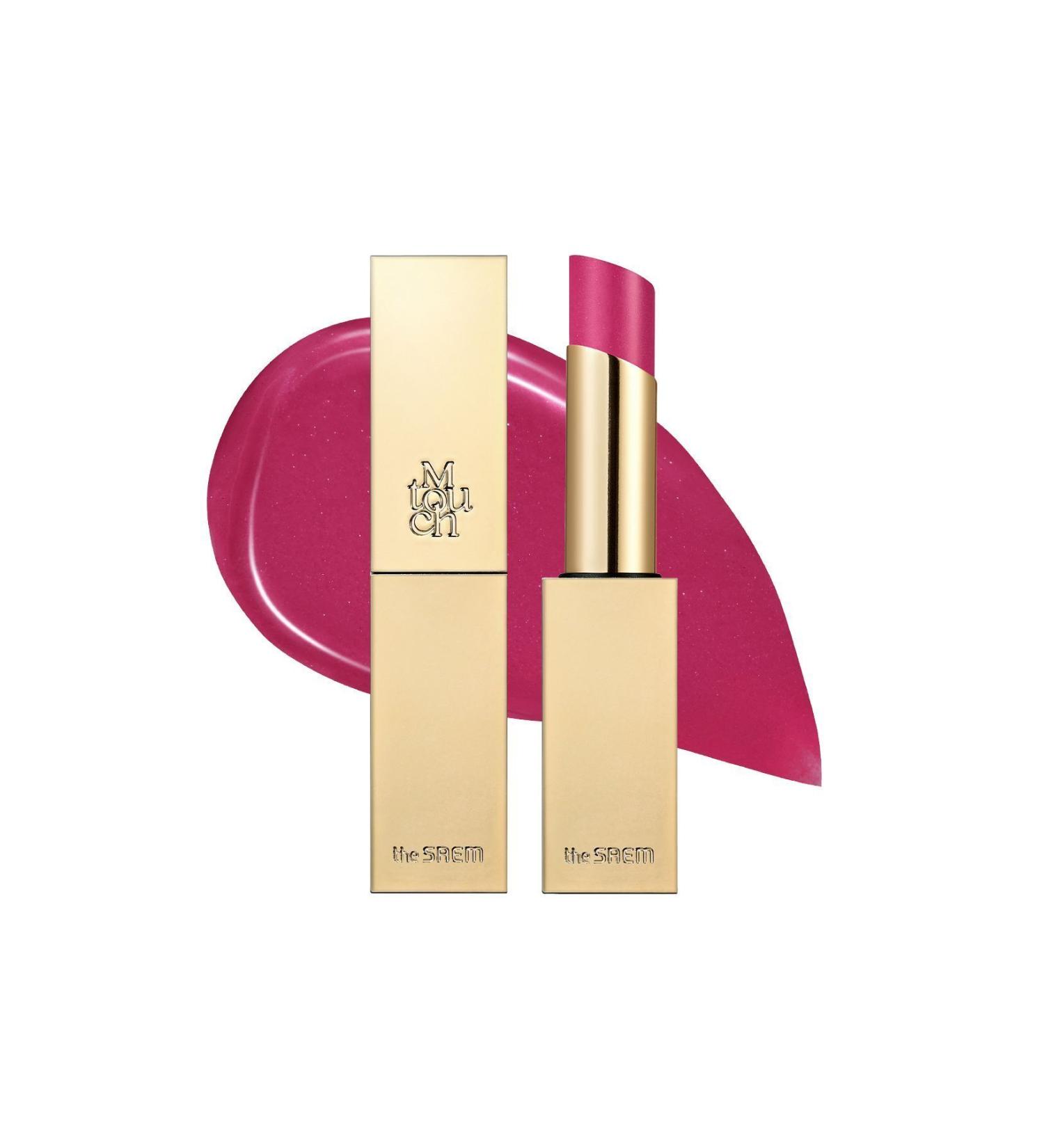 The Saem M Touch Shine Lipstick / Glitter Shiny Lipstick - PK04 Cherry Blush - Buy Online on GoSupps.com