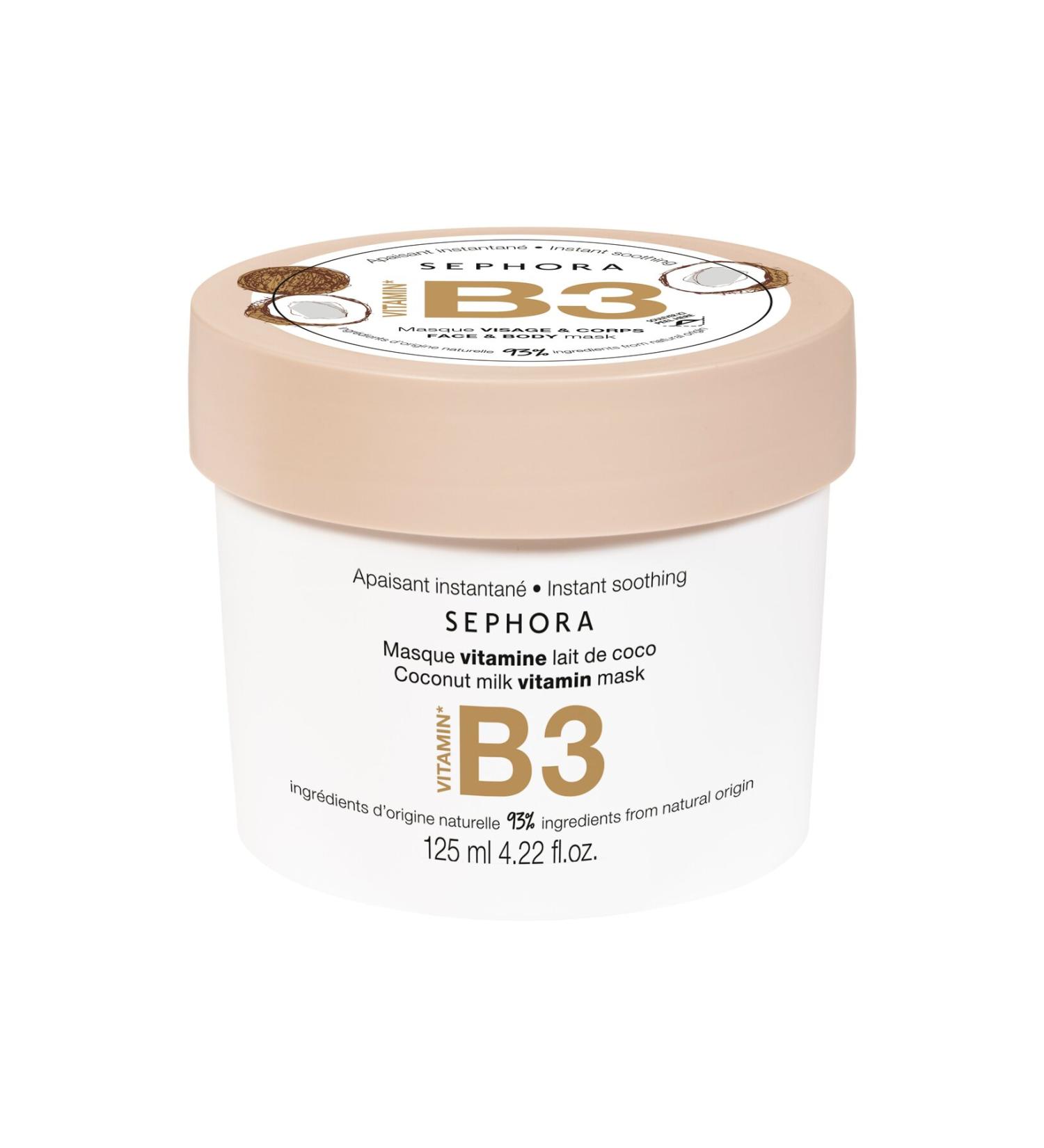 SEPHORA COLLECTION Vitamin - Coconut milk + Vitamin B3-Face and Body Mask 125ml