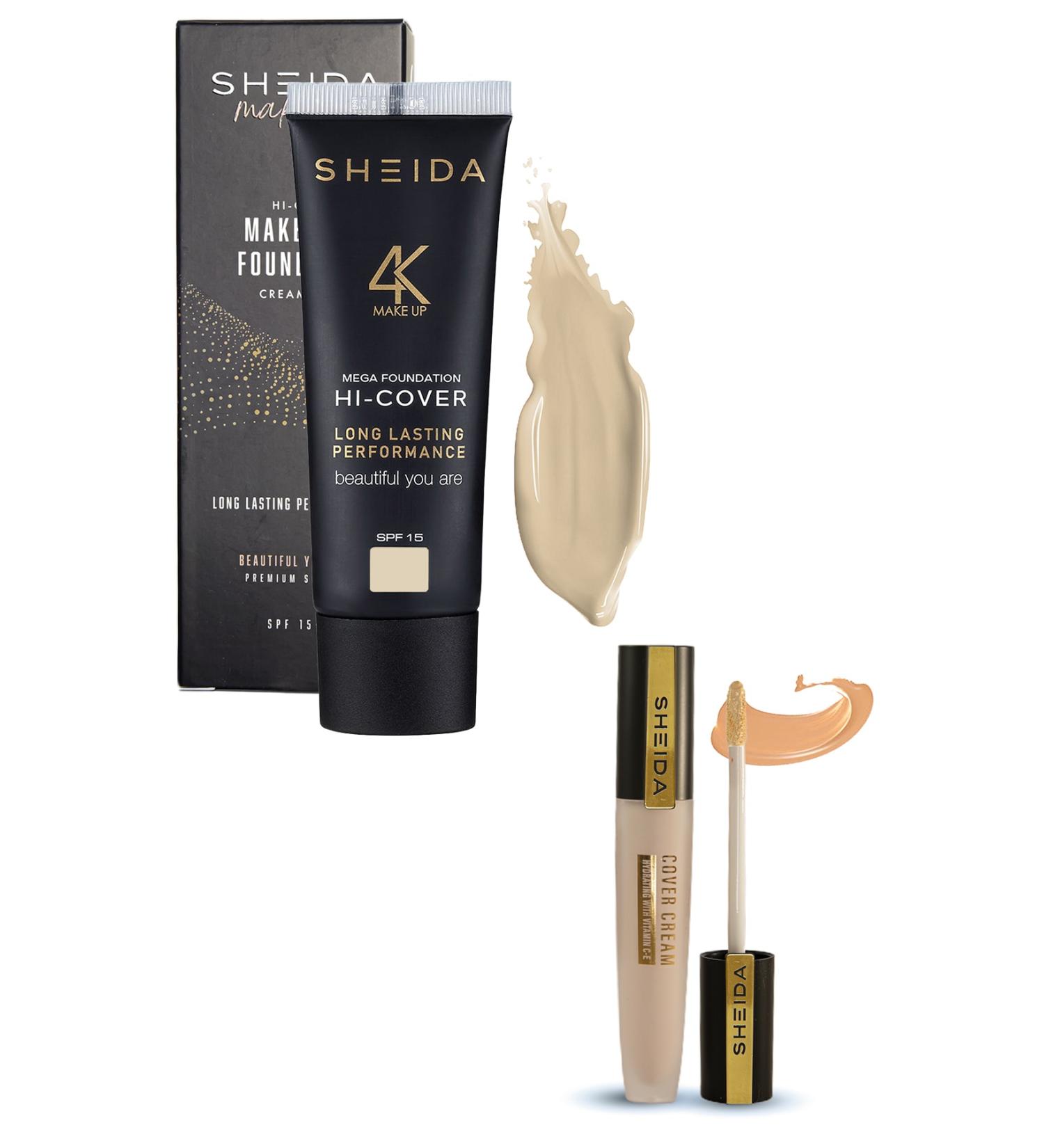 Sheida Cream Foundation 10 Under Eye Concealer 51 Duo Set