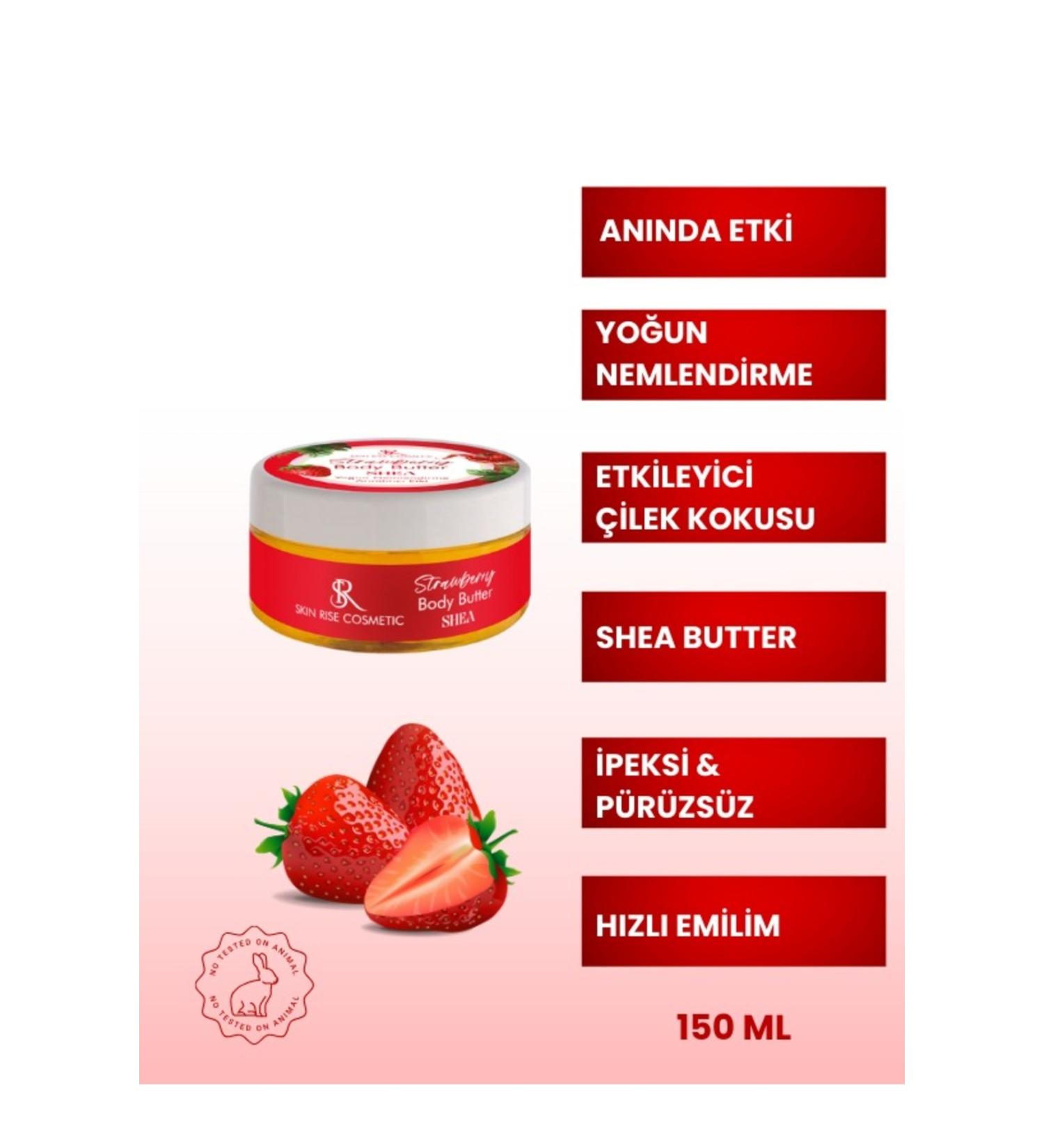 skin rise Body Scrub Nourishing Purifying Moisturizing Body Peeling Strawberry Scented 150ml