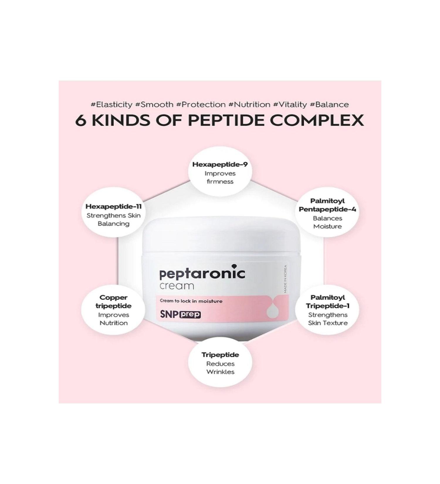 SNP Peptaronic 5 Pieces Anti-Aging + Anti-Wrinkle Moisturizing Cream with Hyaluronic Acid - 55 Ml - Buy Online on GoSupps.com