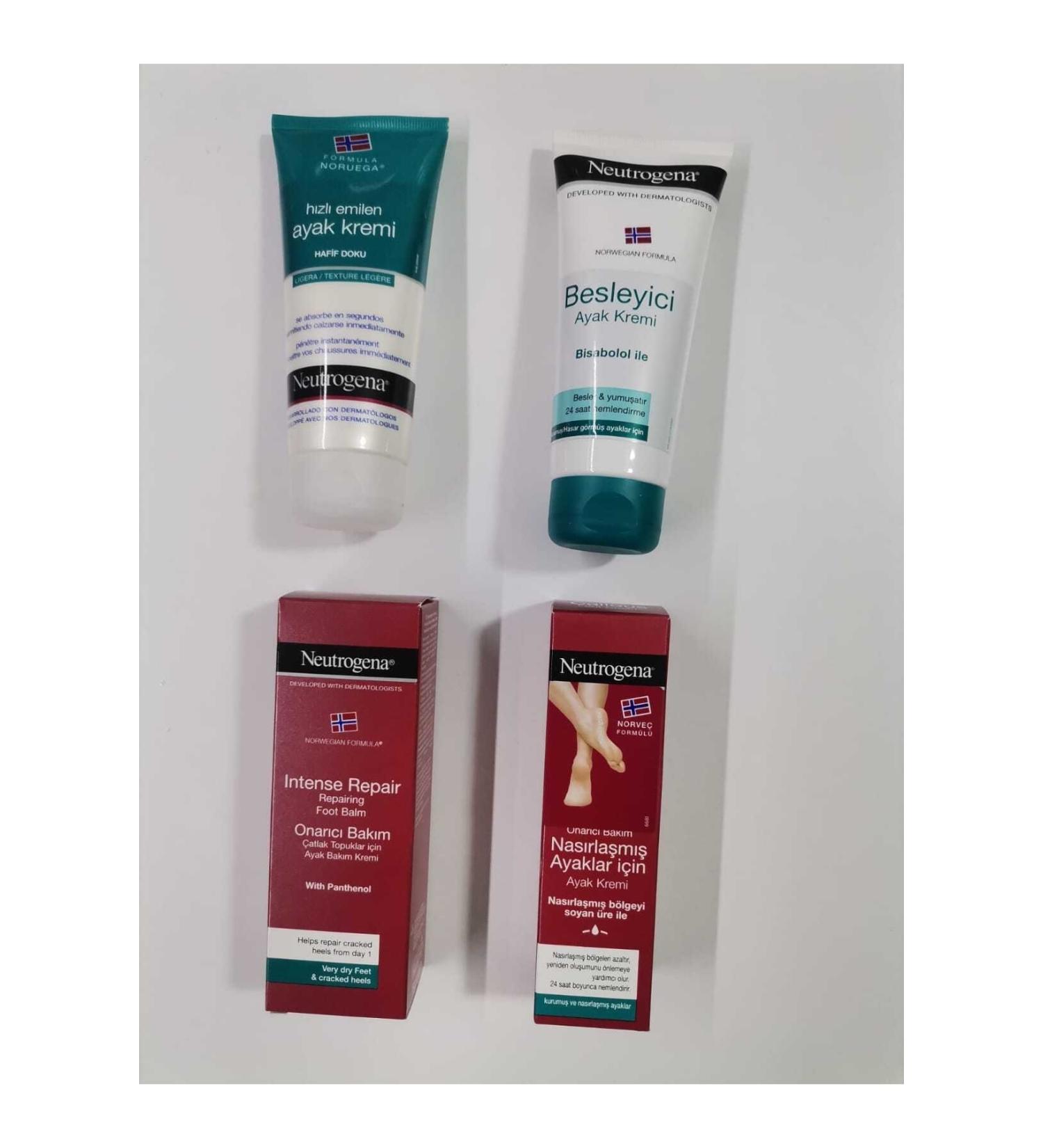 Neutrogena Foot Cream 50ml - Repairing 50ml - Nourishing Foot Cream 100 Ml - Fast Absorbing Foot Cream 100 ml