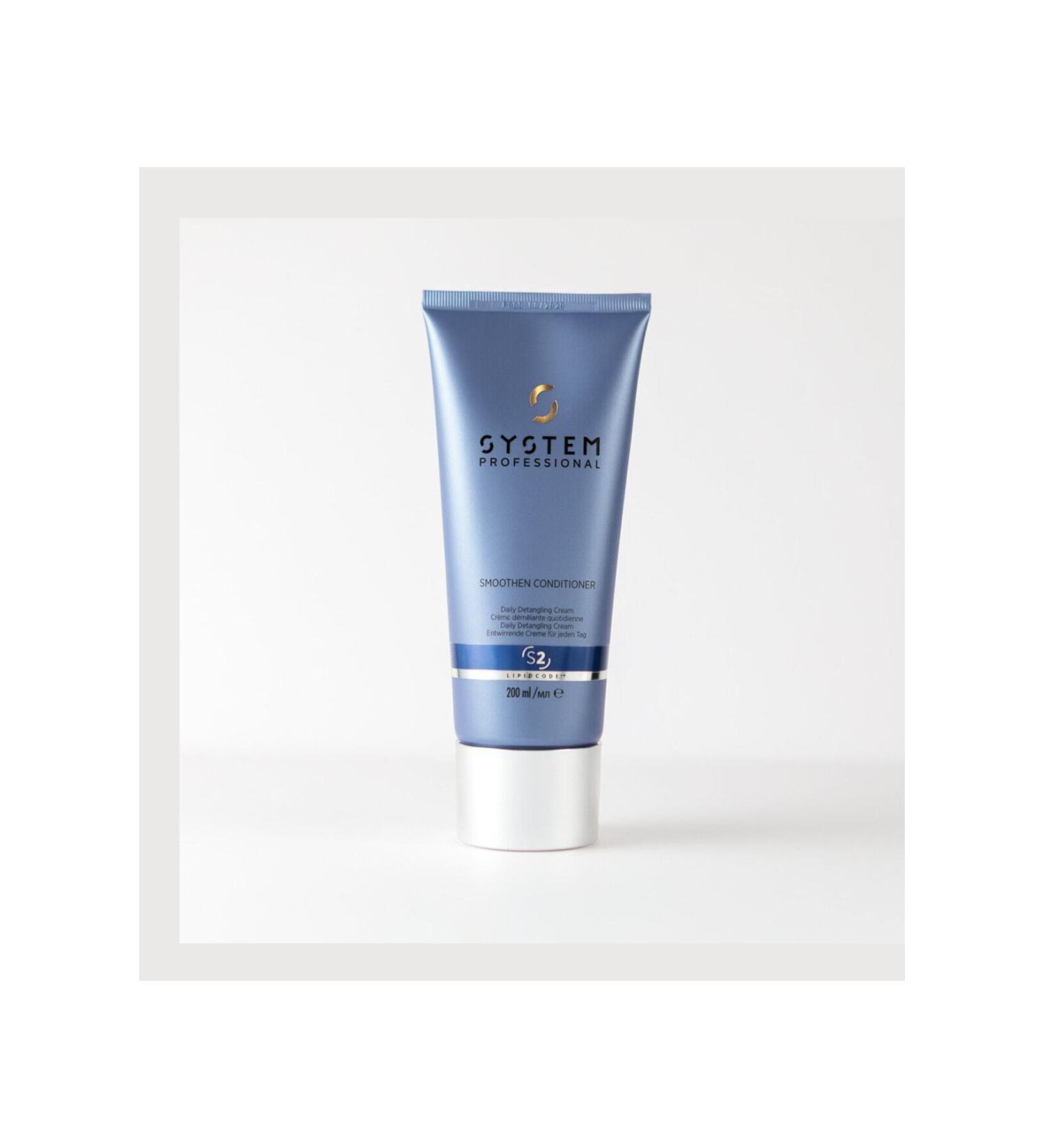 System Professional Smoothen Straightening Conditioner for Curly and Wavy Hair 199 ml blow-dry straight hair