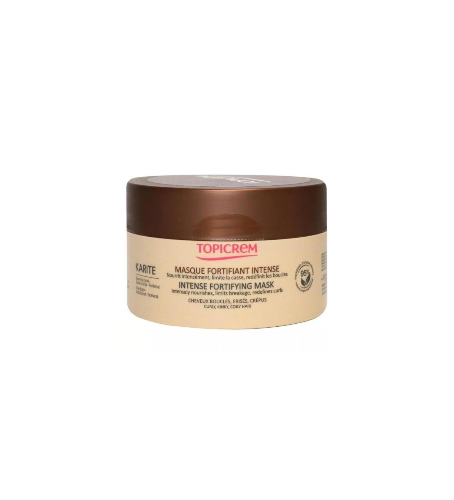 Topicrem Karite Intense Fortifying Mask Hair Mask for Frizzy Dry Brittle and Rough Hair 250ml