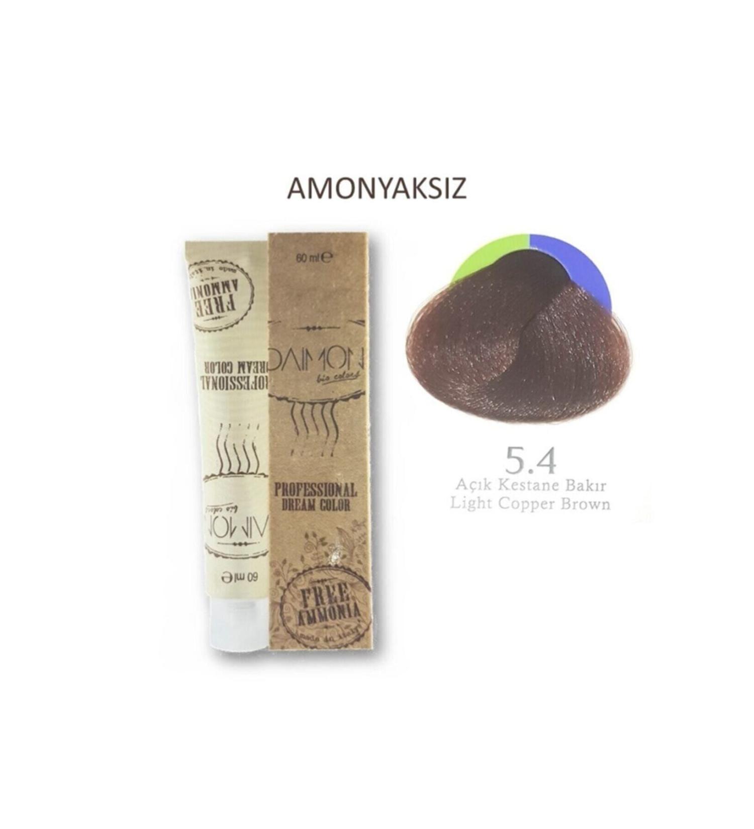DAIMON Fa Ammonia Free Hair Dye 5.4 Light Chestnut Copper