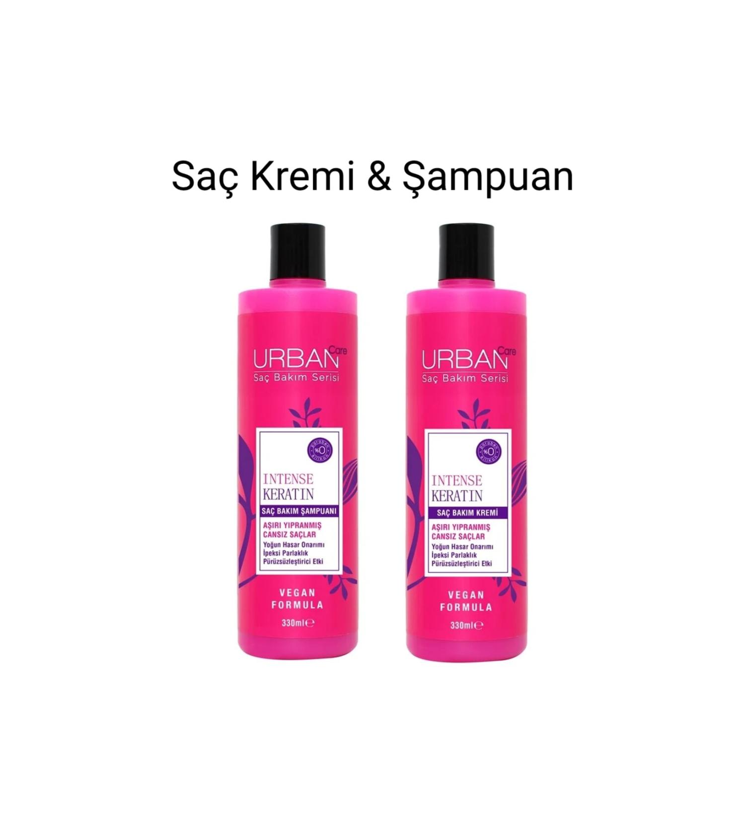 Urban Care Intense Keratin Shampoo & Conditioner 330 ml 2 Piece Set