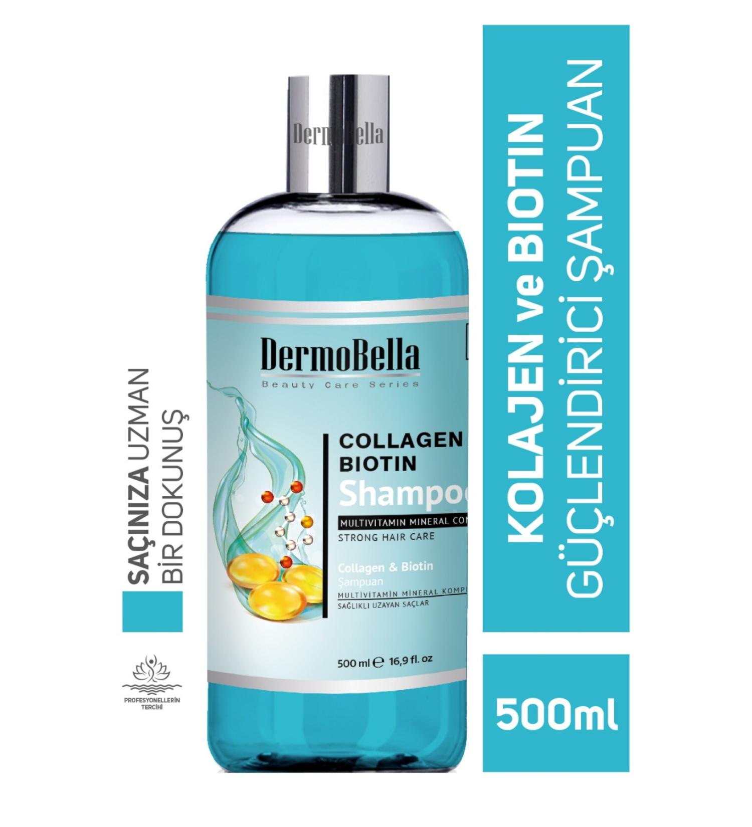 DERMOBELLA Collagen & Biotin Shampoo 500 ml - Buy Online on GoSupps.com