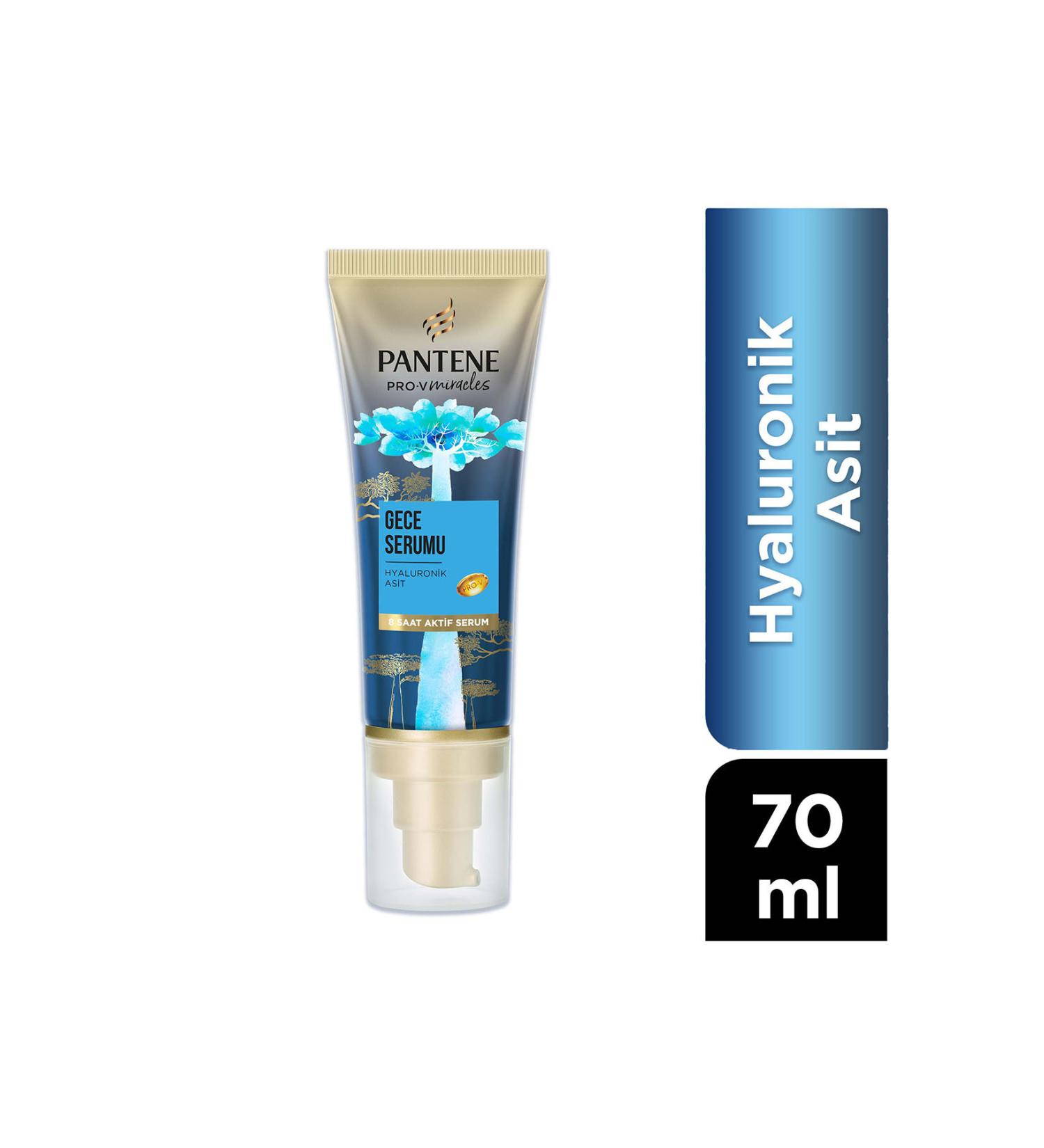 Pantene Hydra Glow Hyaluronic Acid Split Ends Moisturizing and Smoothing Night Serum 70 ML - Buy Online on GoSupps.com