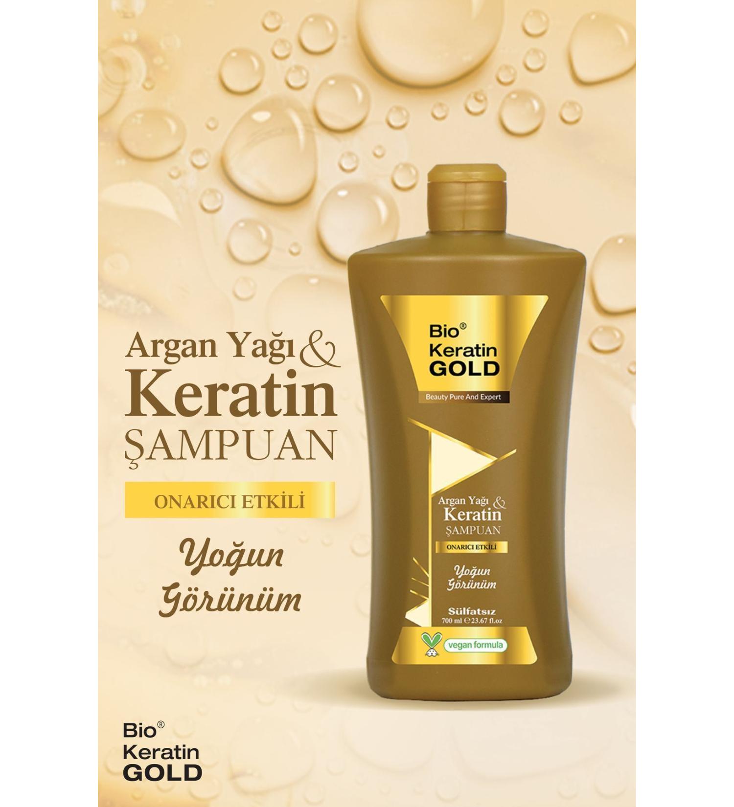 Bio Keratin Gold Argan Oil & Keratin Repair Sulfate-Free Shampoo 700 ml