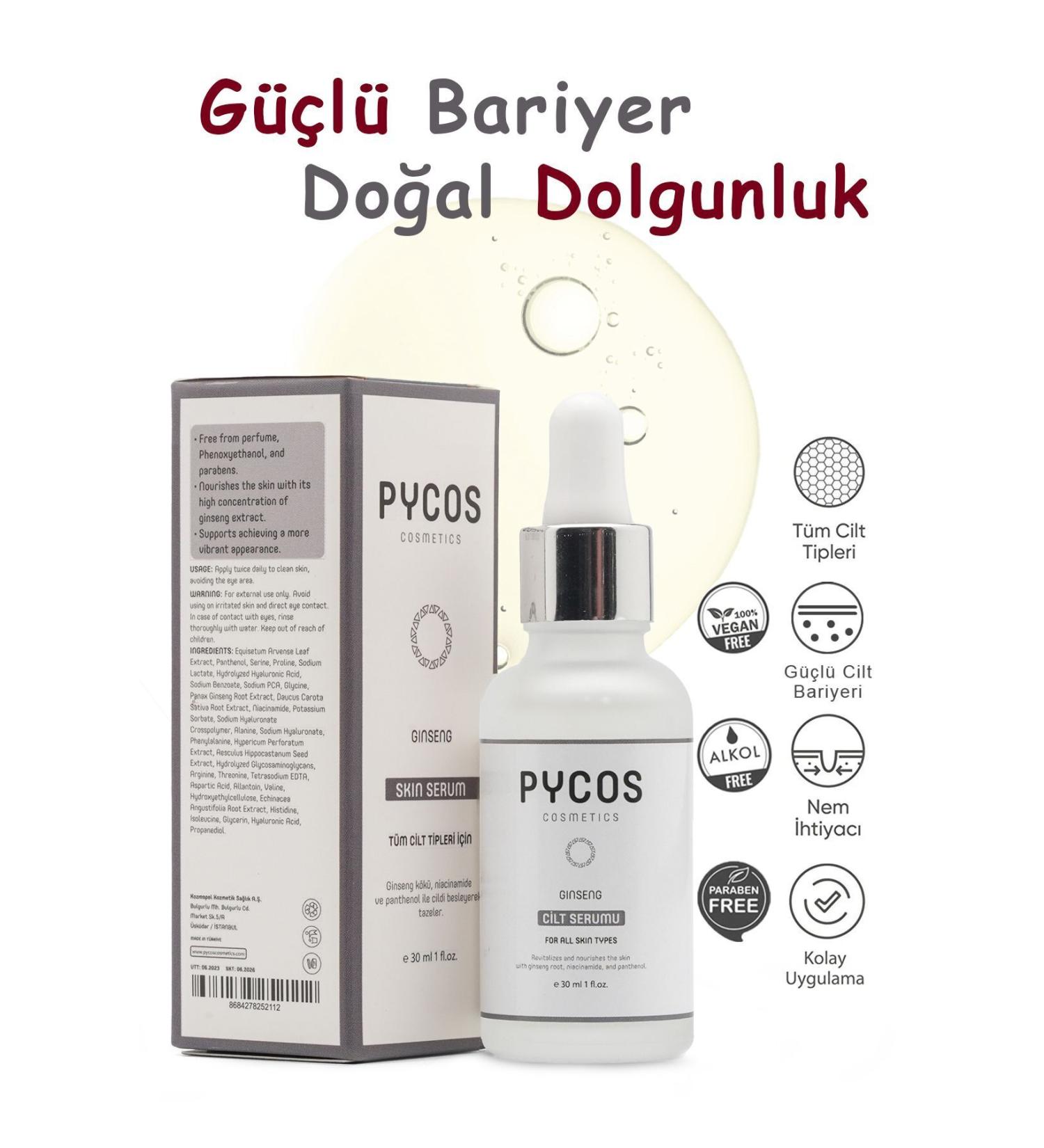 PYCOS COSMETICS Intensive Ginseng Care Serum Helping Skin Renewal and Refreshing 30 ml - Buy Online on GoSupps.com