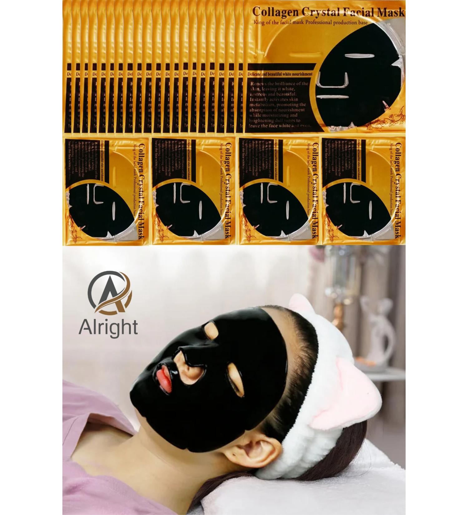 Alright 50 Pcs Active Charcoal Facial Mask for Bright and Smooth Faces