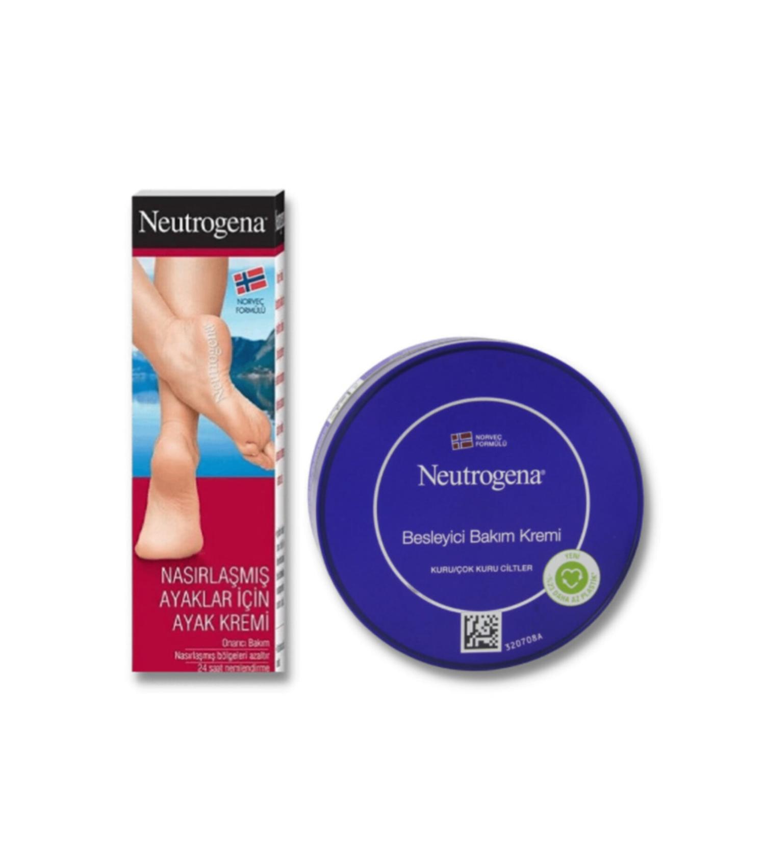 Neutrogena Norwegian Formula Foot Cream for Calloused Feet 50 Ml + Norwegian Formula Nourishing Care Cream 200