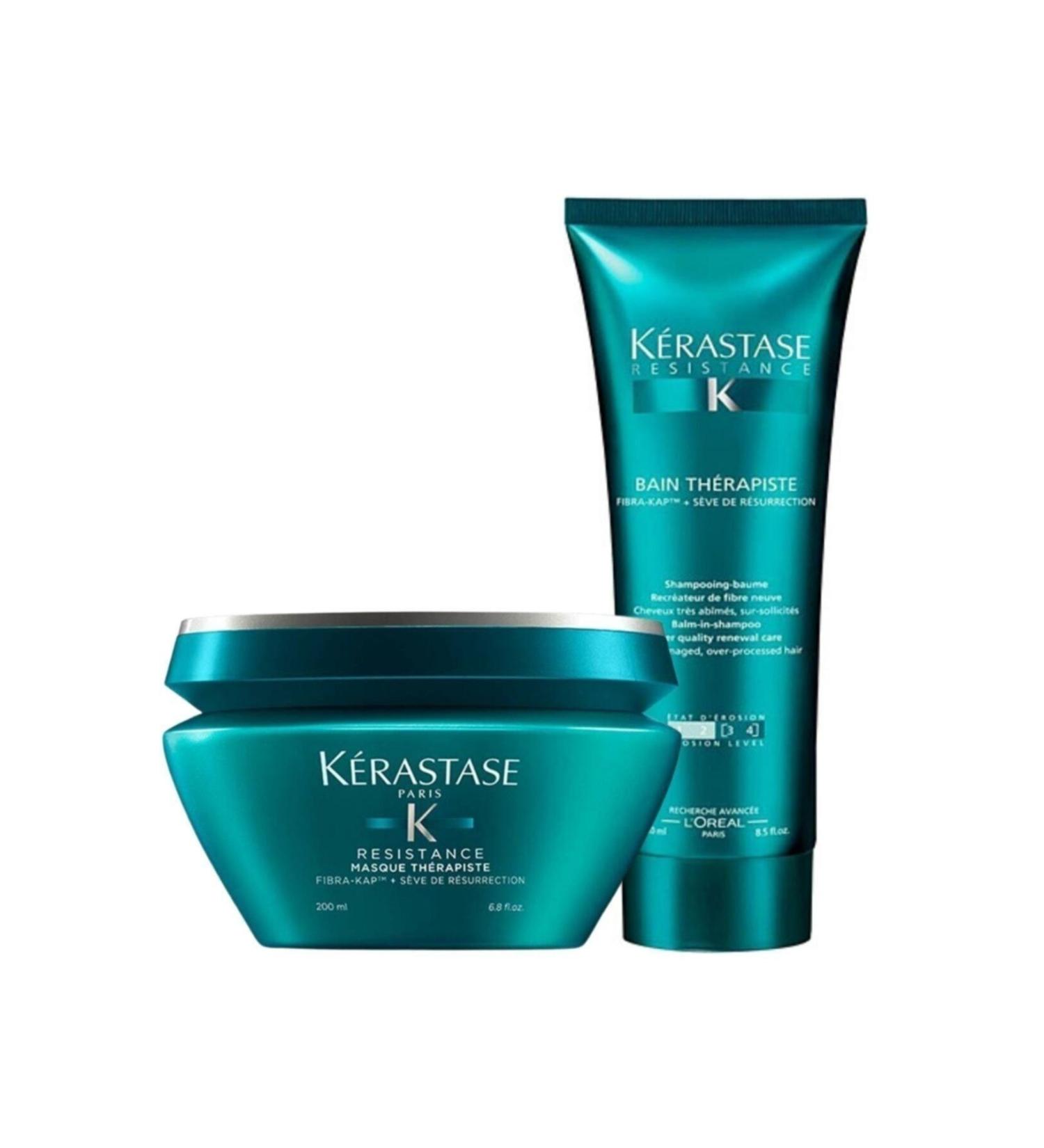 Kerastase R sistance Mask Th rapiste 200 Ml + Bain Th rapiste Shampoo 250 Ml Shine.84