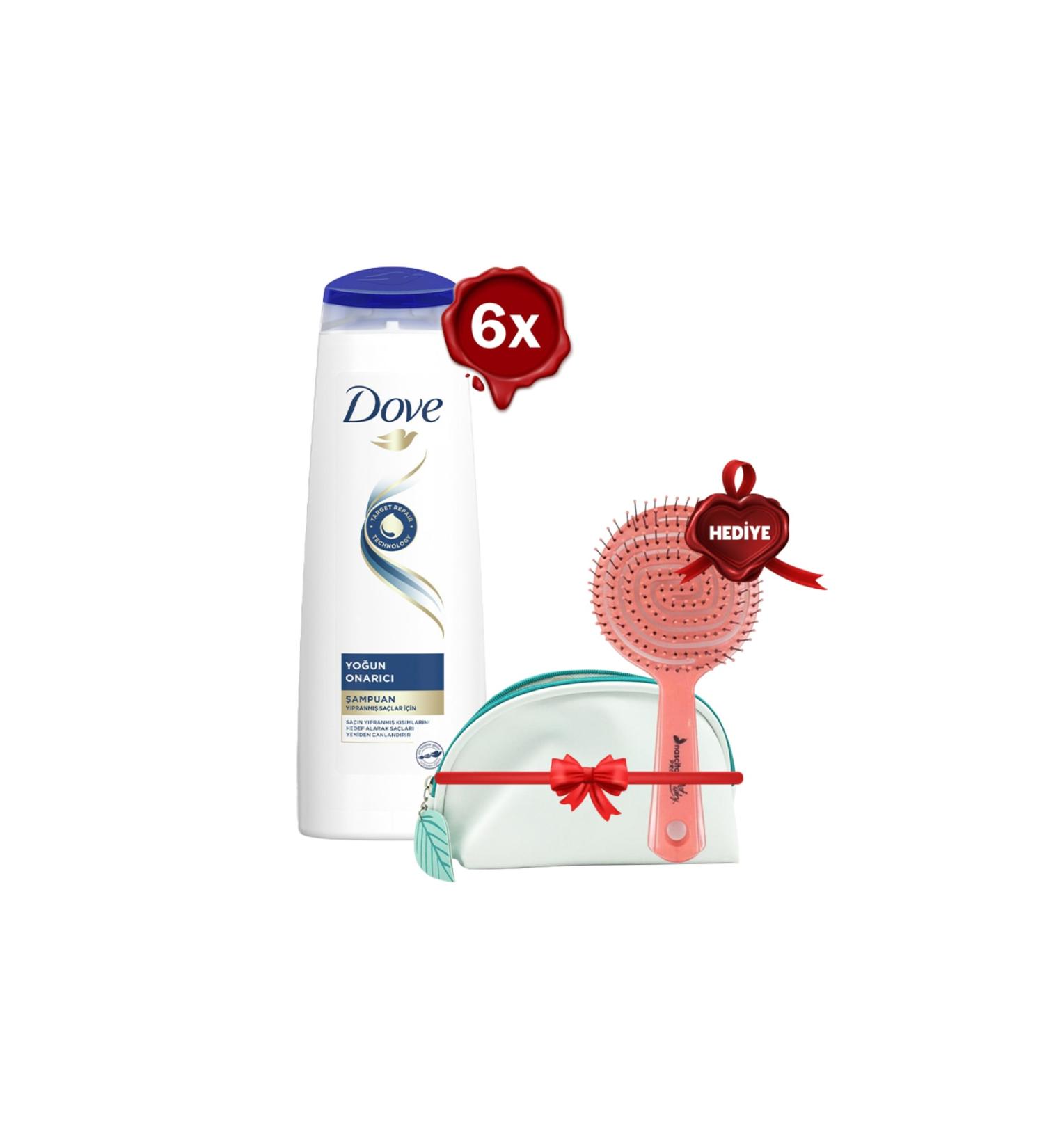 Dove Hair Care Shampoo Intensive Repair 350 Ml X 6 Pro Hair and Bag Gift