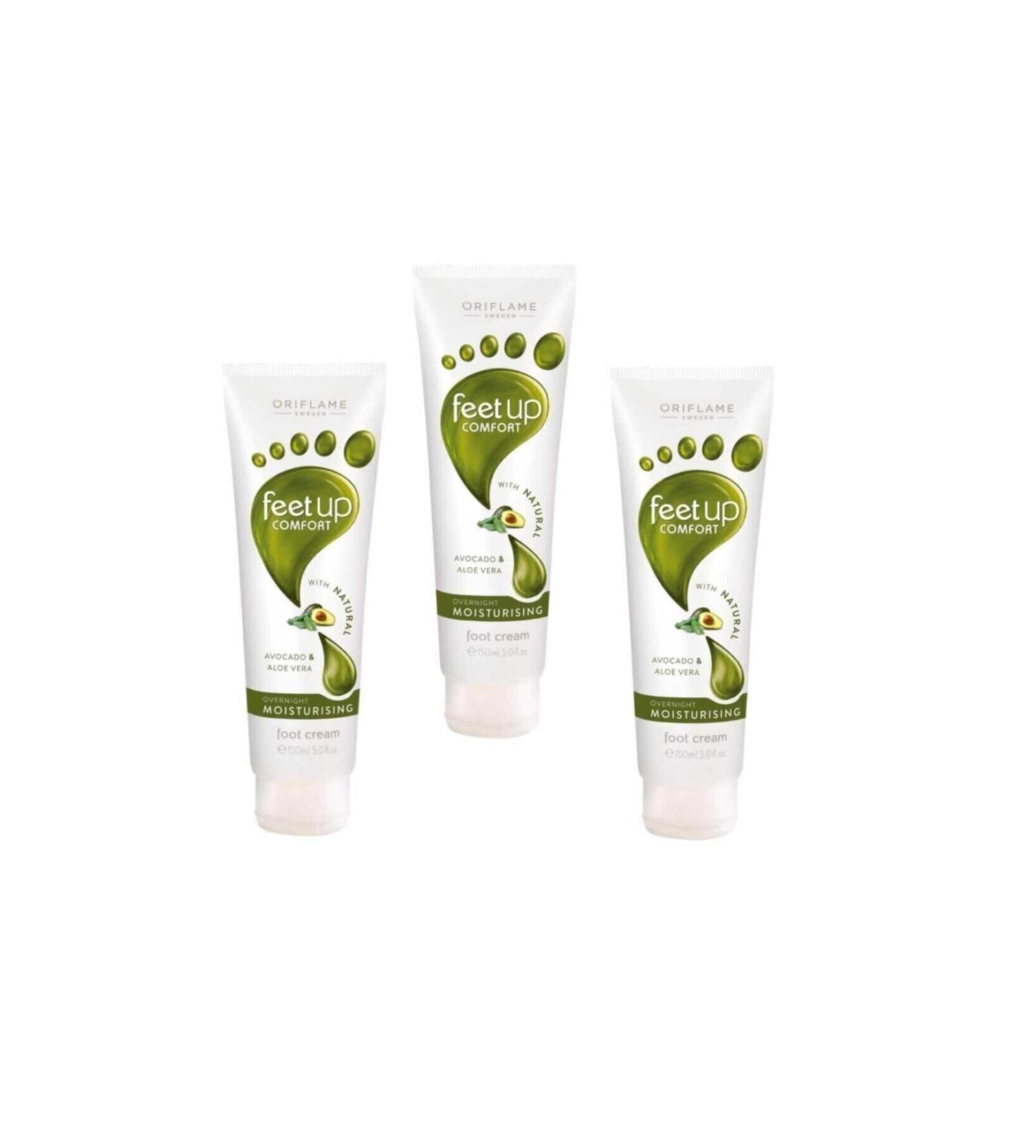 Oriflame 3 Pieces Feet Up Comfort Night Moisturizing Foot Cream 75 Ml