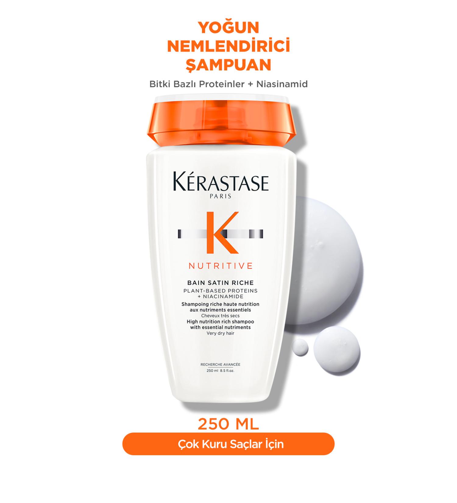 Kerastase Nutritive Bain Satin Riche Intense Moisturizing Shampoo 250 ml - Buy Online on GoSupps.com