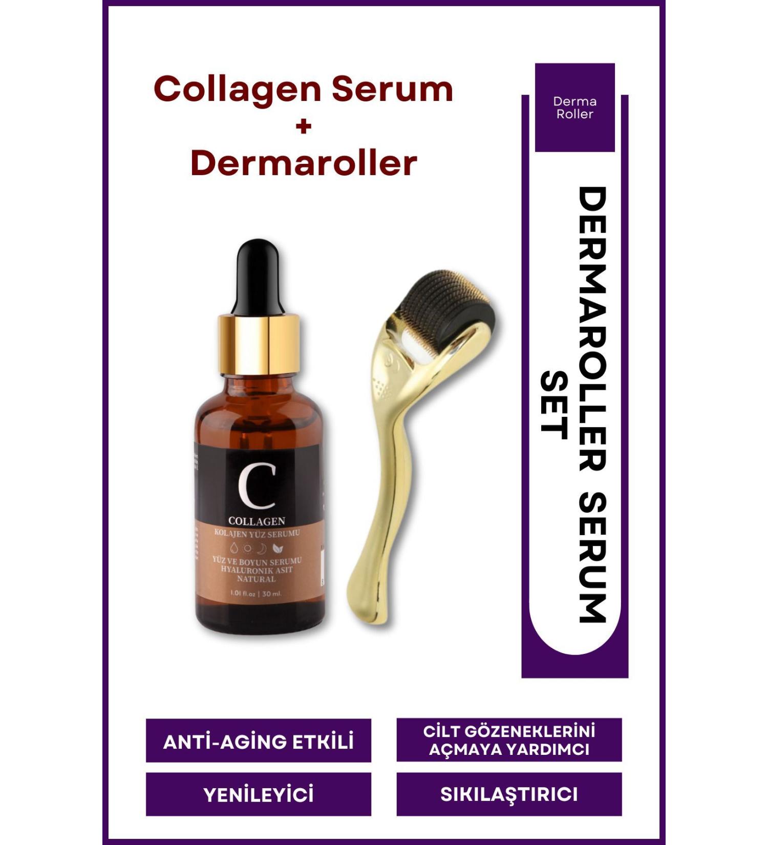 For You Gold Dermaroller (goldenroller) & Collagen Serum Anti-Aging Set - Buy Online on GoSupps.com