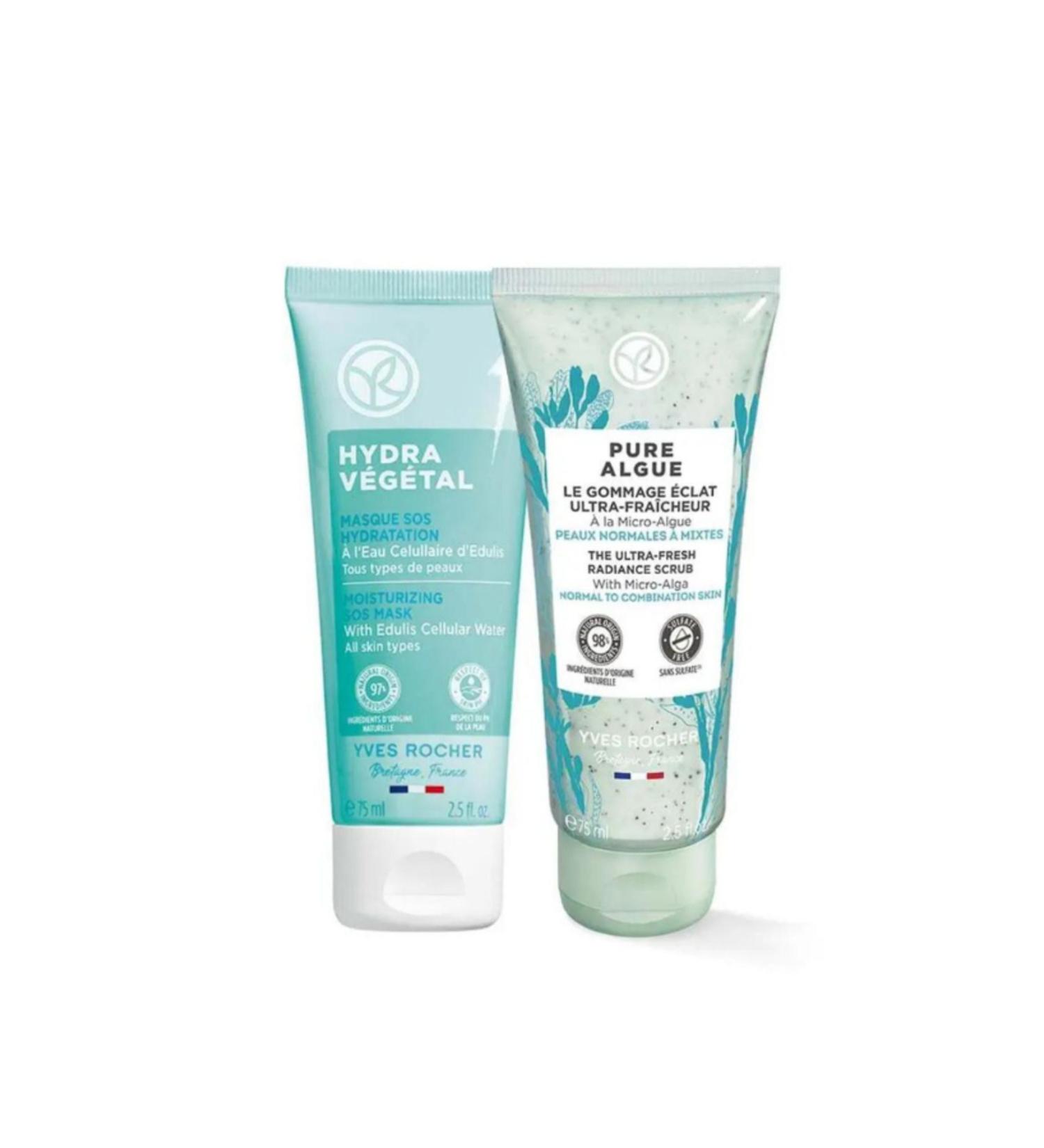 Yves Rocher Dry Skin Mask Peeling Weekly Routine Set & LaRochePosay Oily Skin Care Kit Gift - Buy Online on GoSupps.com